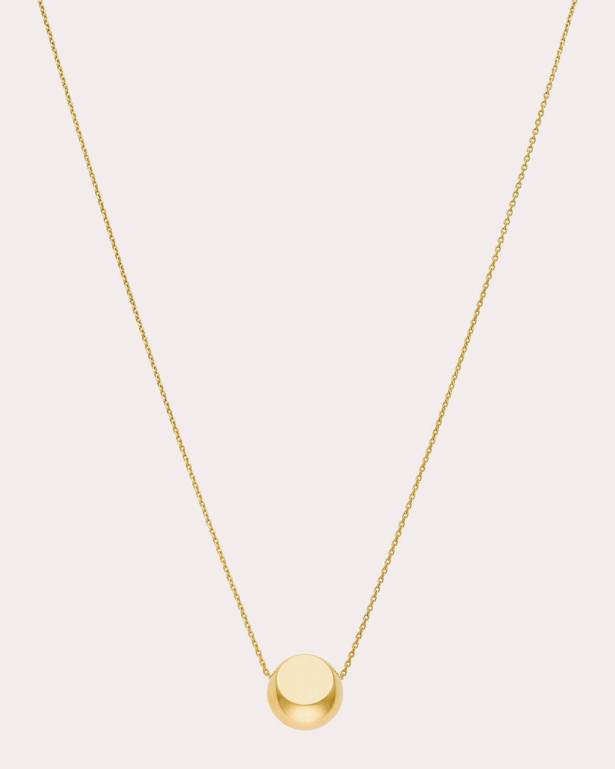 18k Gold Semi-Orb Pendant Necklace