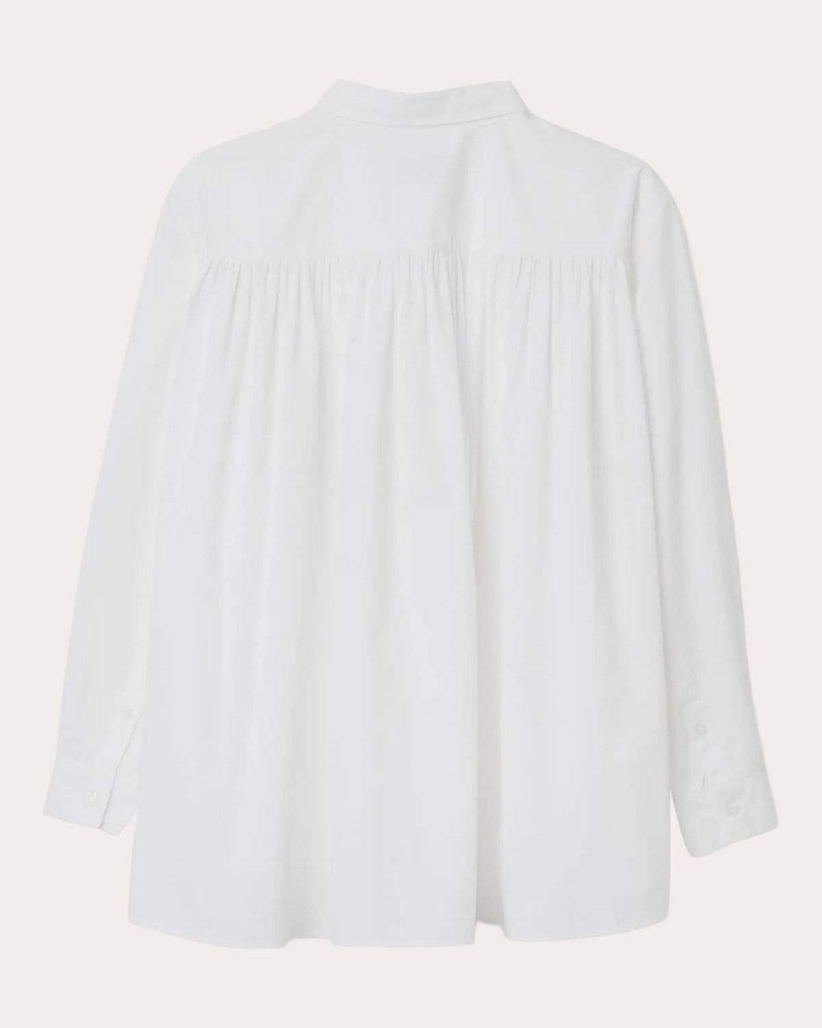Drift Poplin Gathered Button-Up