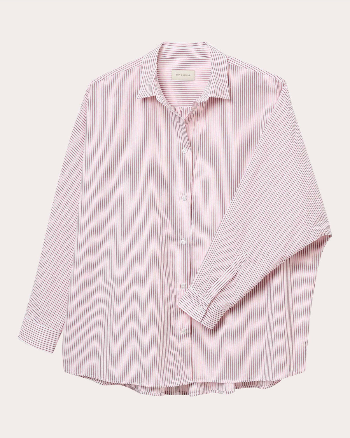 Drift Stripe Poplin Gathered Button-Up
