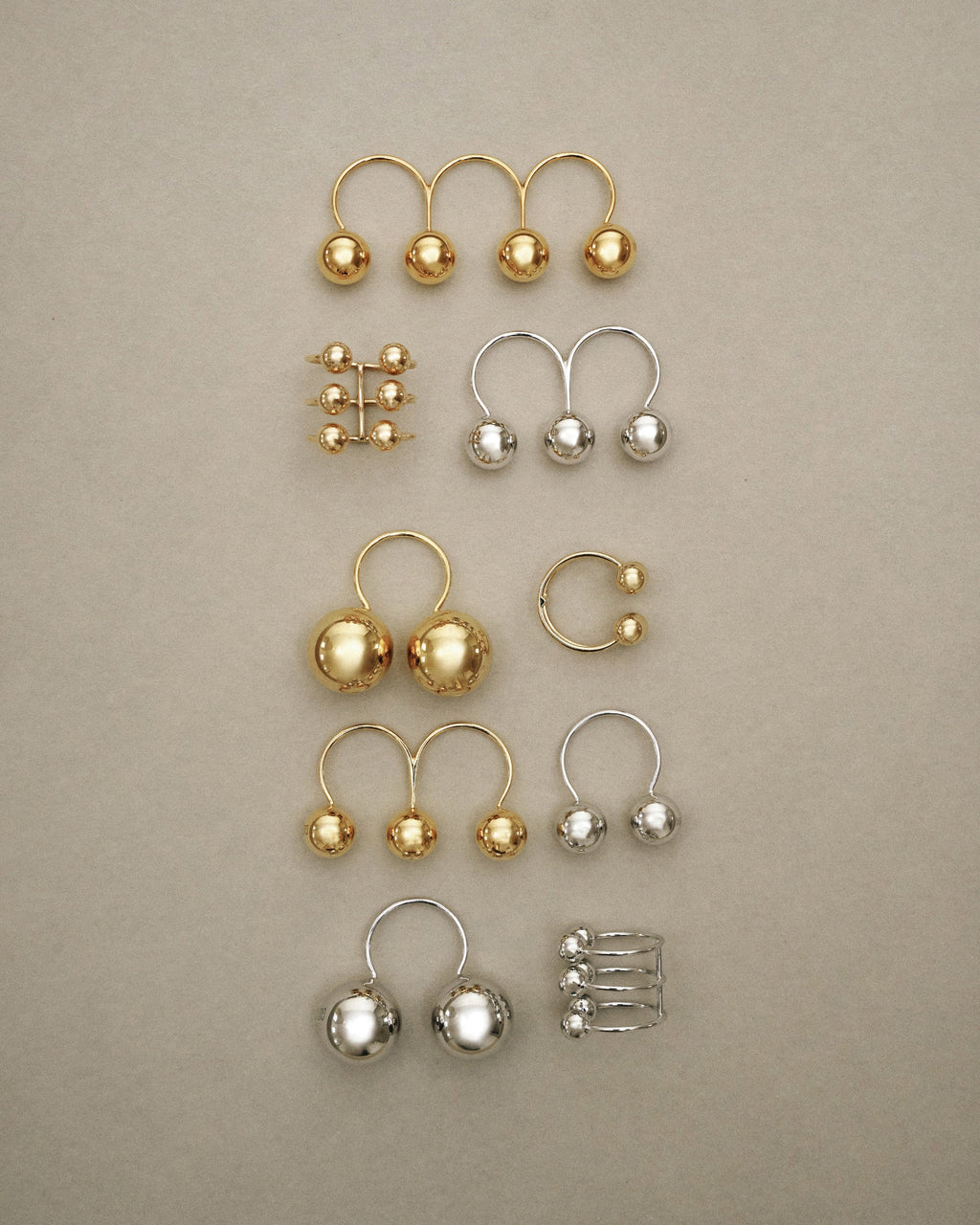 18k Gold Trio Orb Ring