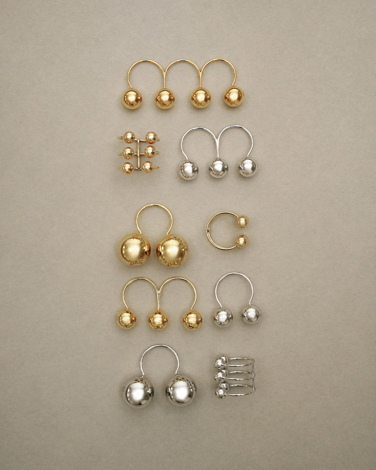 18k Gold Trio Orb Ring