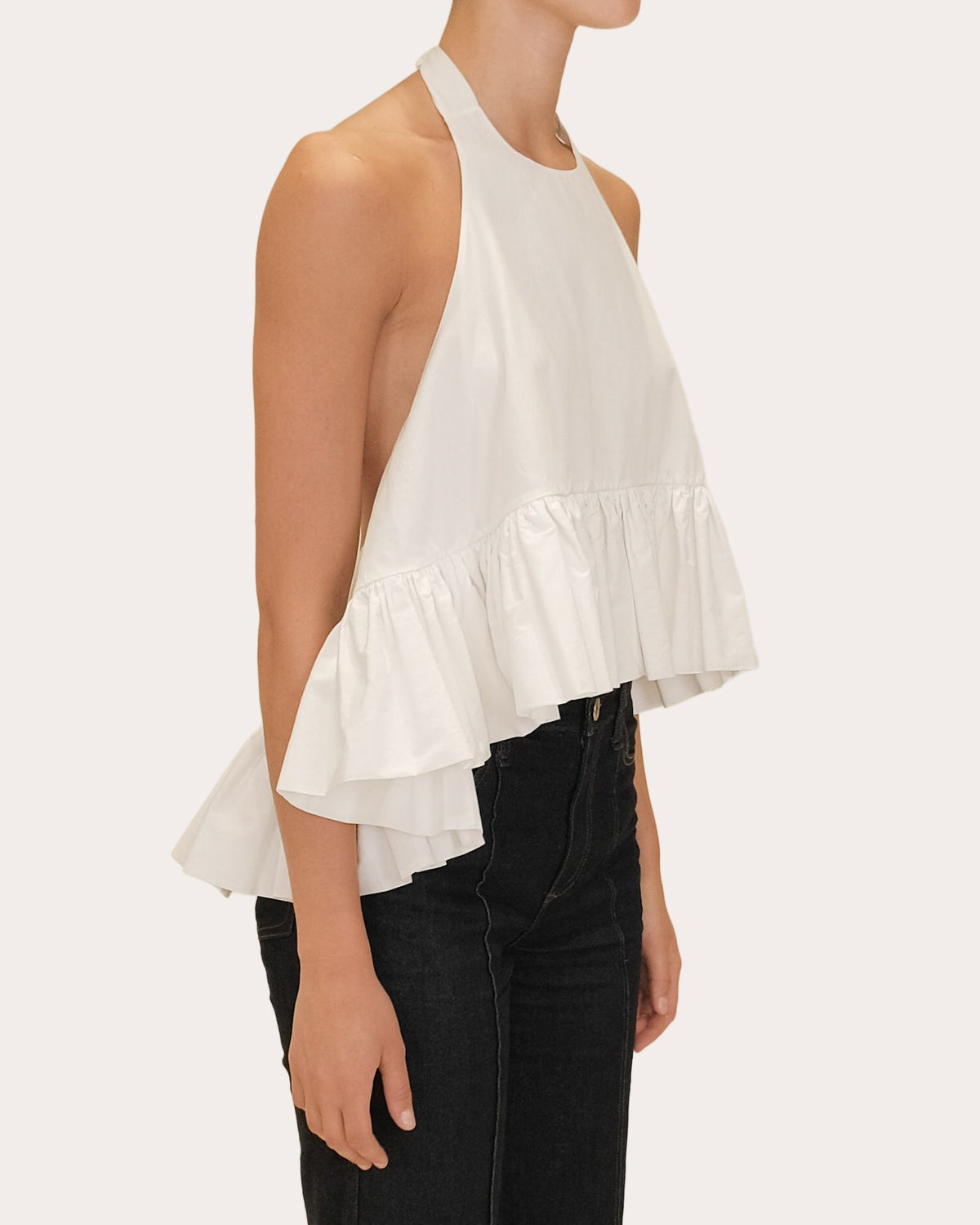 Winston Poplin High-Low Halter Top