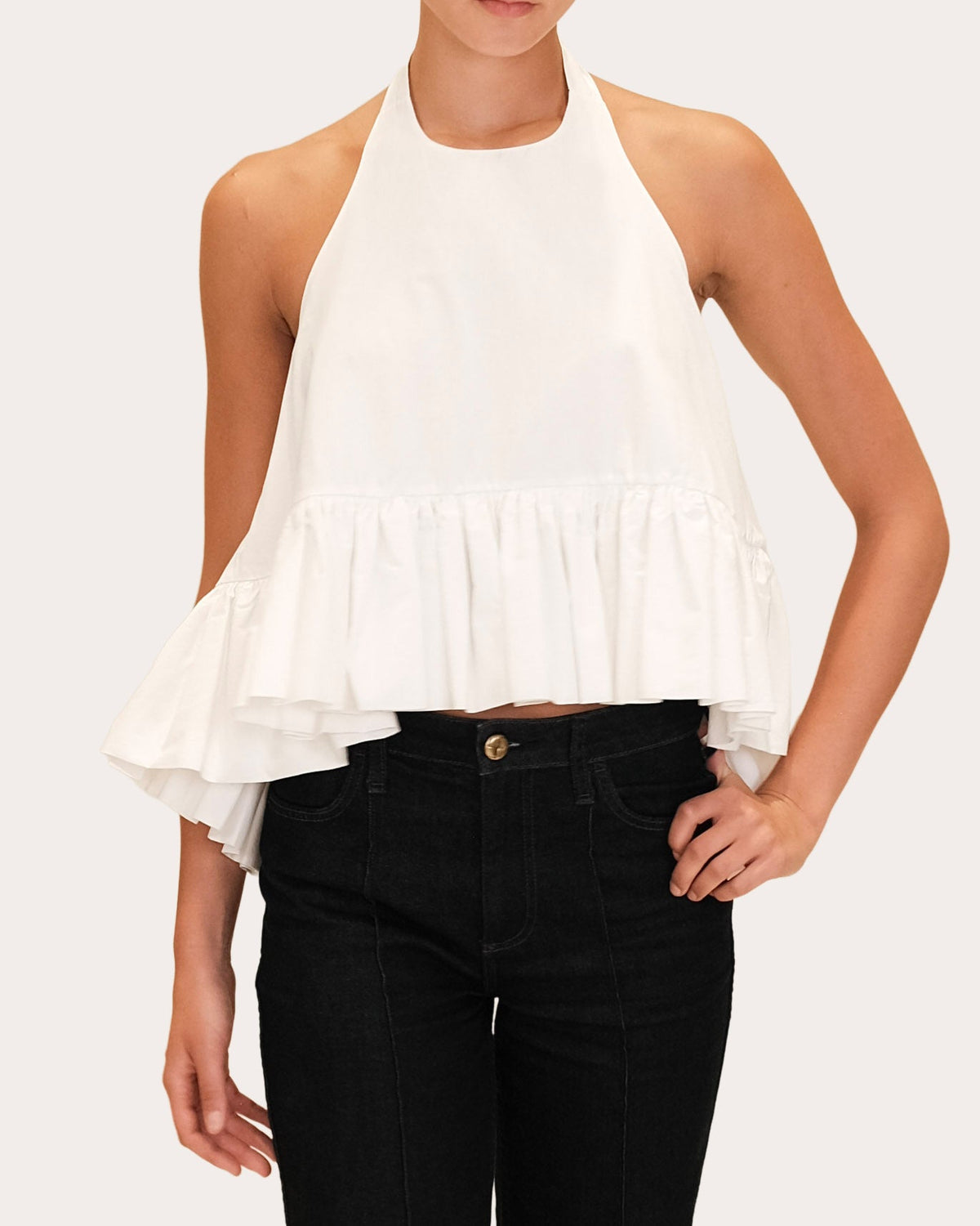 Winston Poplin High-Low Halter Top