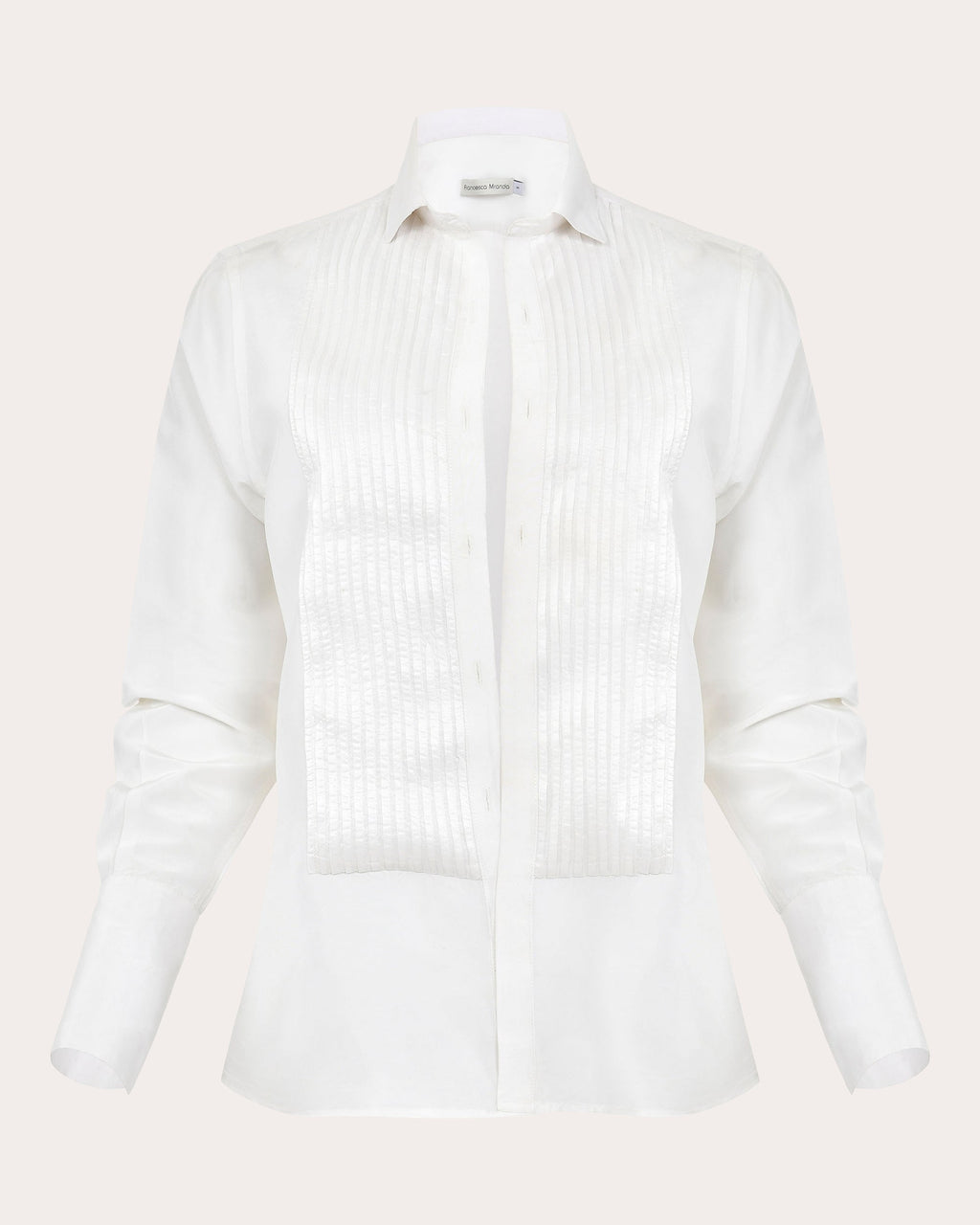 Pintucked Silk-Taffeta Tuxedo Shirt