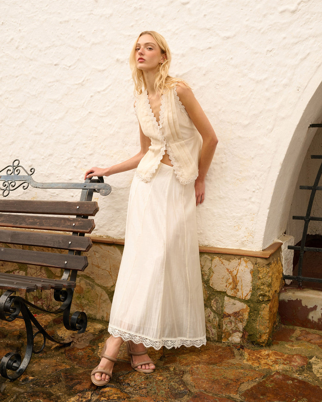 Zaphyr Cotton A-Line Midi Skirt