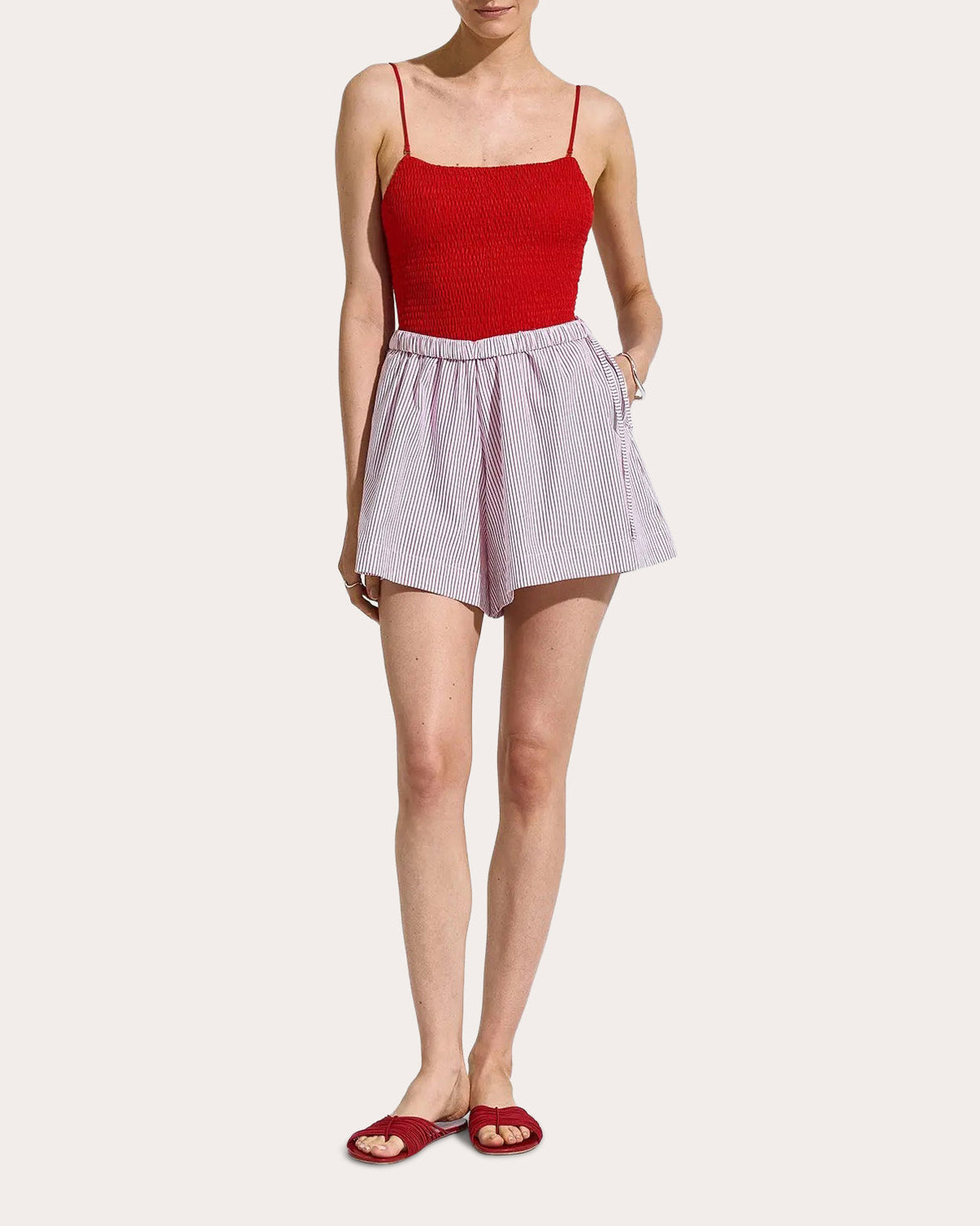 Drift Stripe Poplin Pull-On Shorts