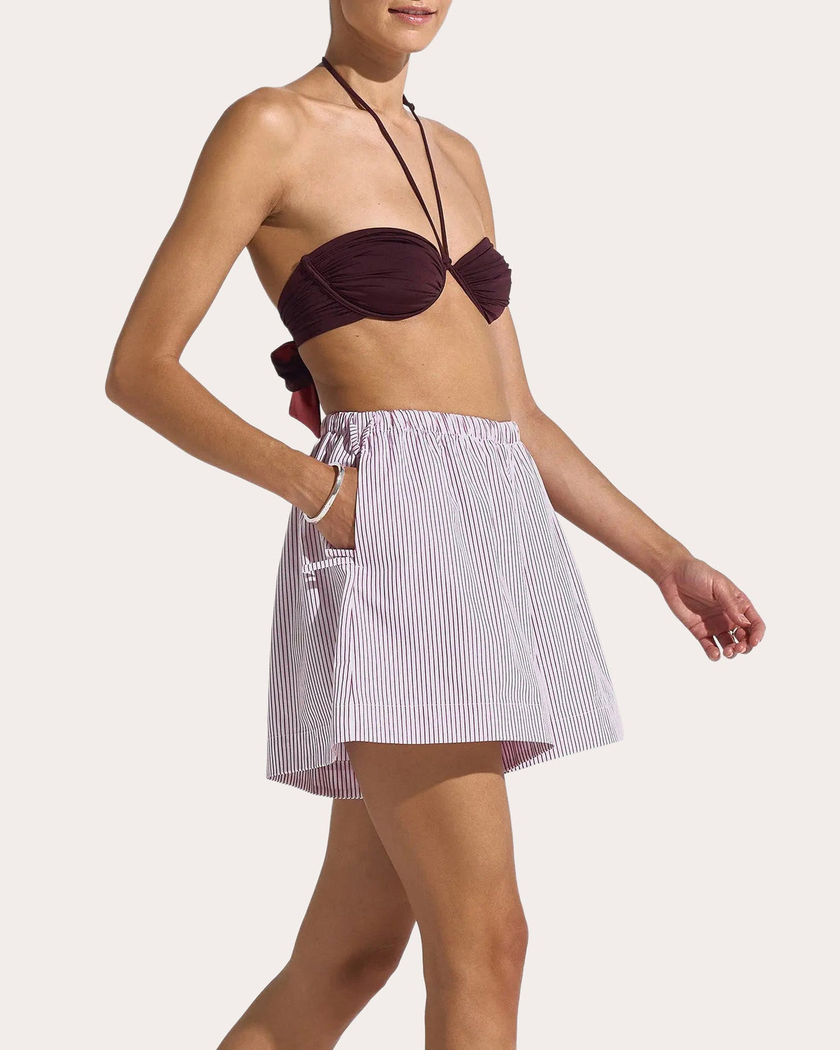 Drift Stripe Poplin Pull-On Shorts