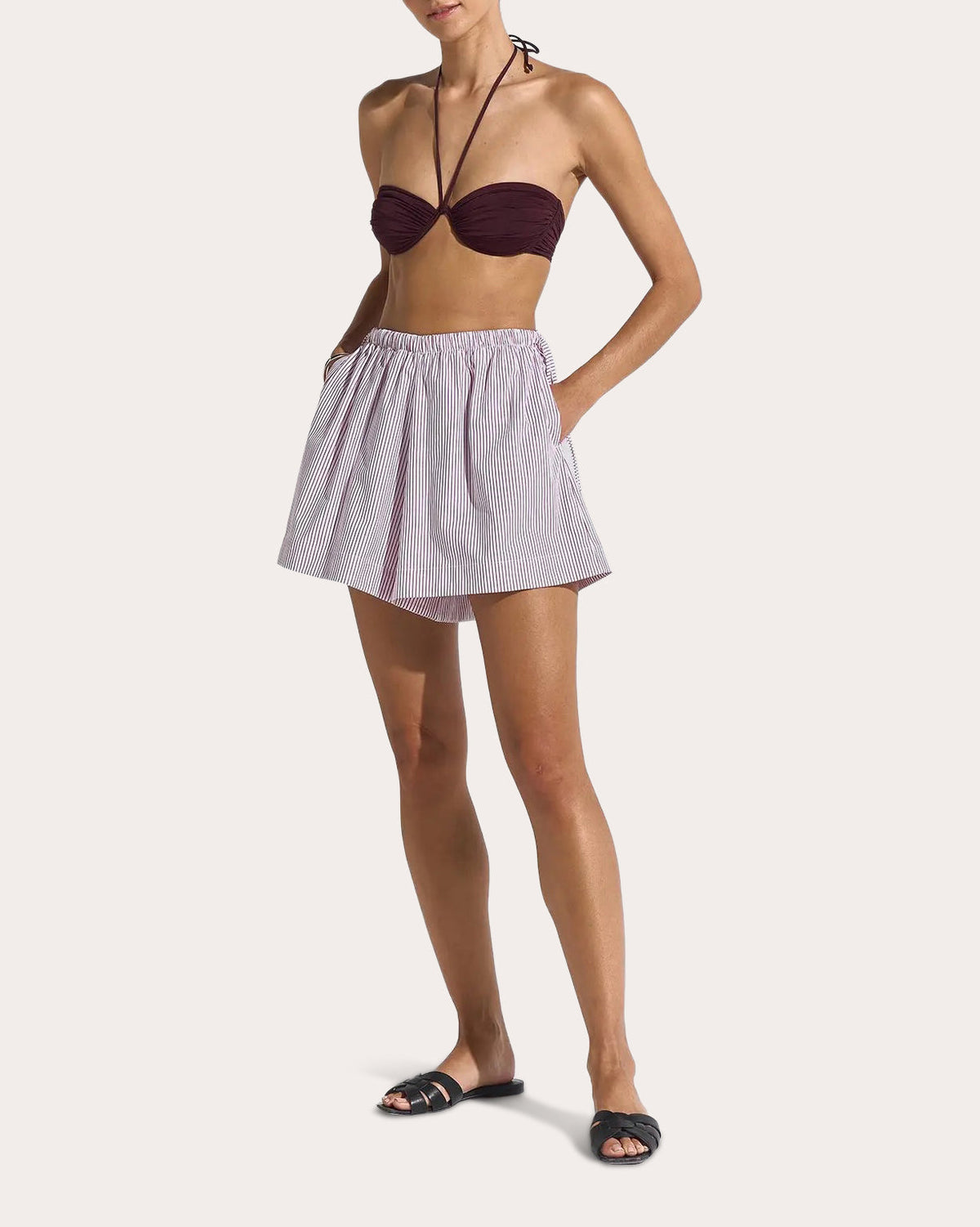 Drift Stripe Poplin Pull-On Shorts