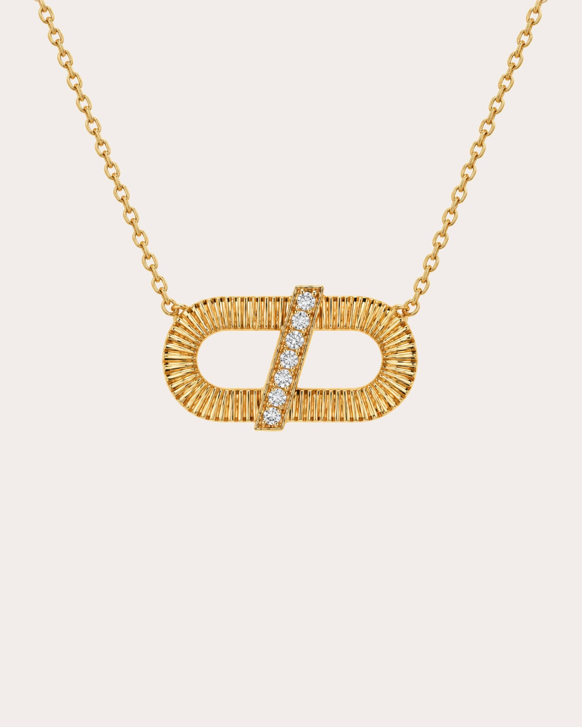 Diamond Vitamin Pink Energy Pendant Necklace