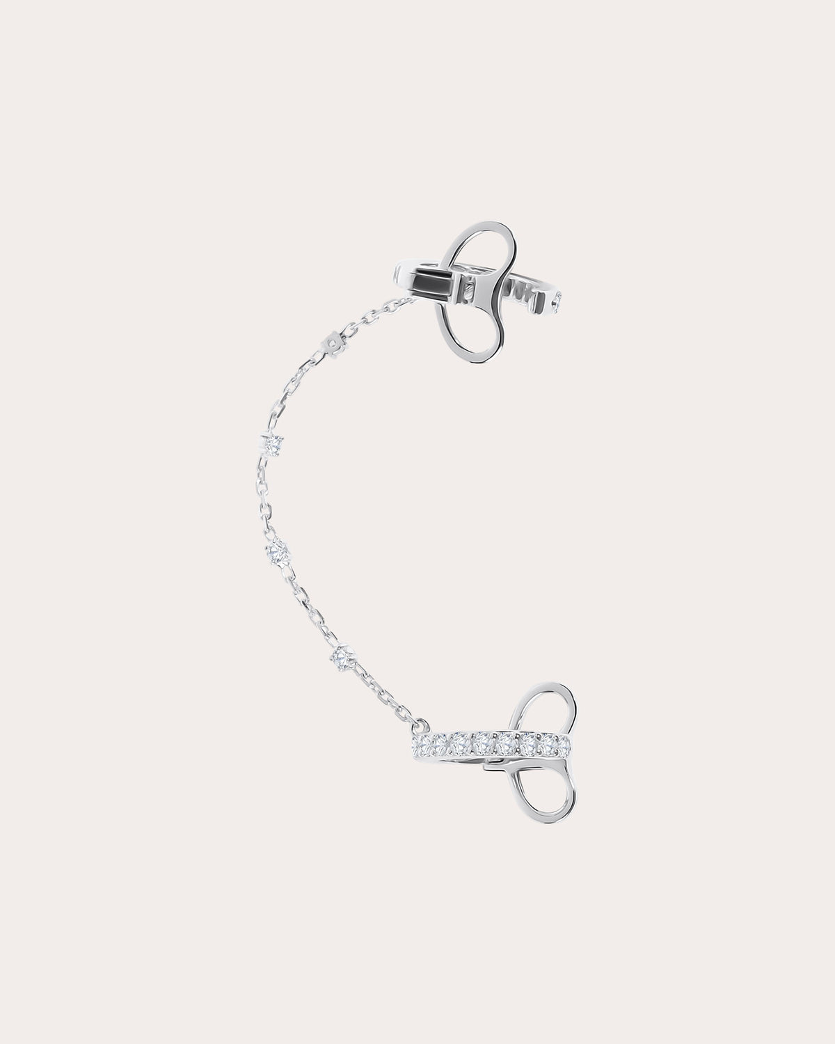 Diamond Icon Chain Ear Cuff