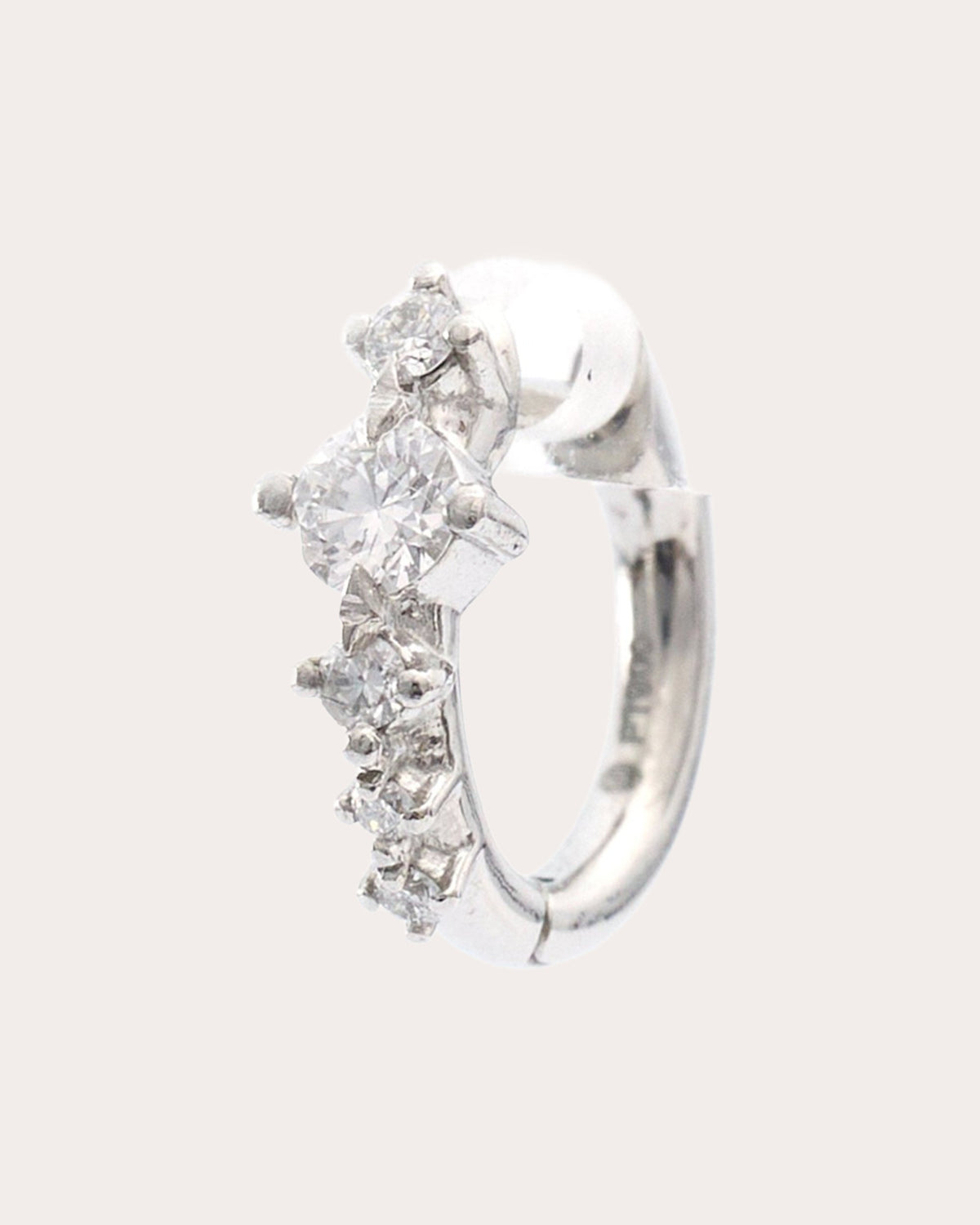 Diamond Starburst Hoop Earring