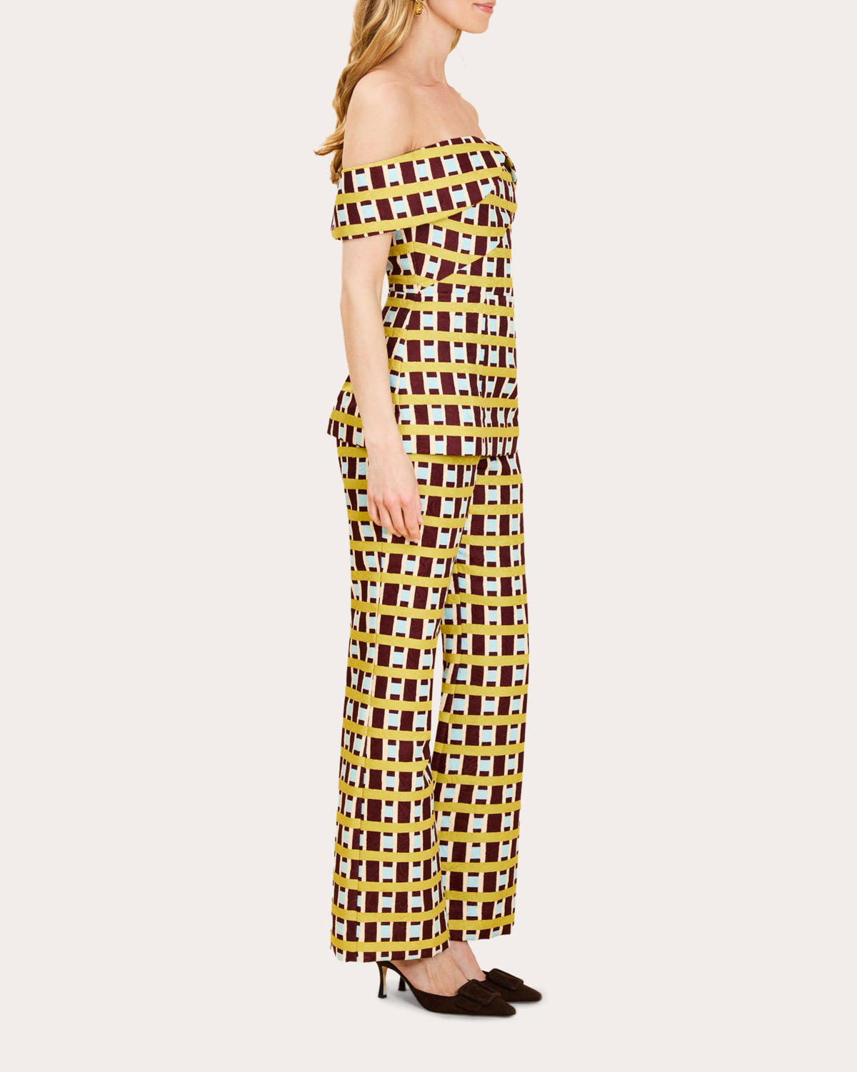 Friday Gingham Wide-Leg Pants