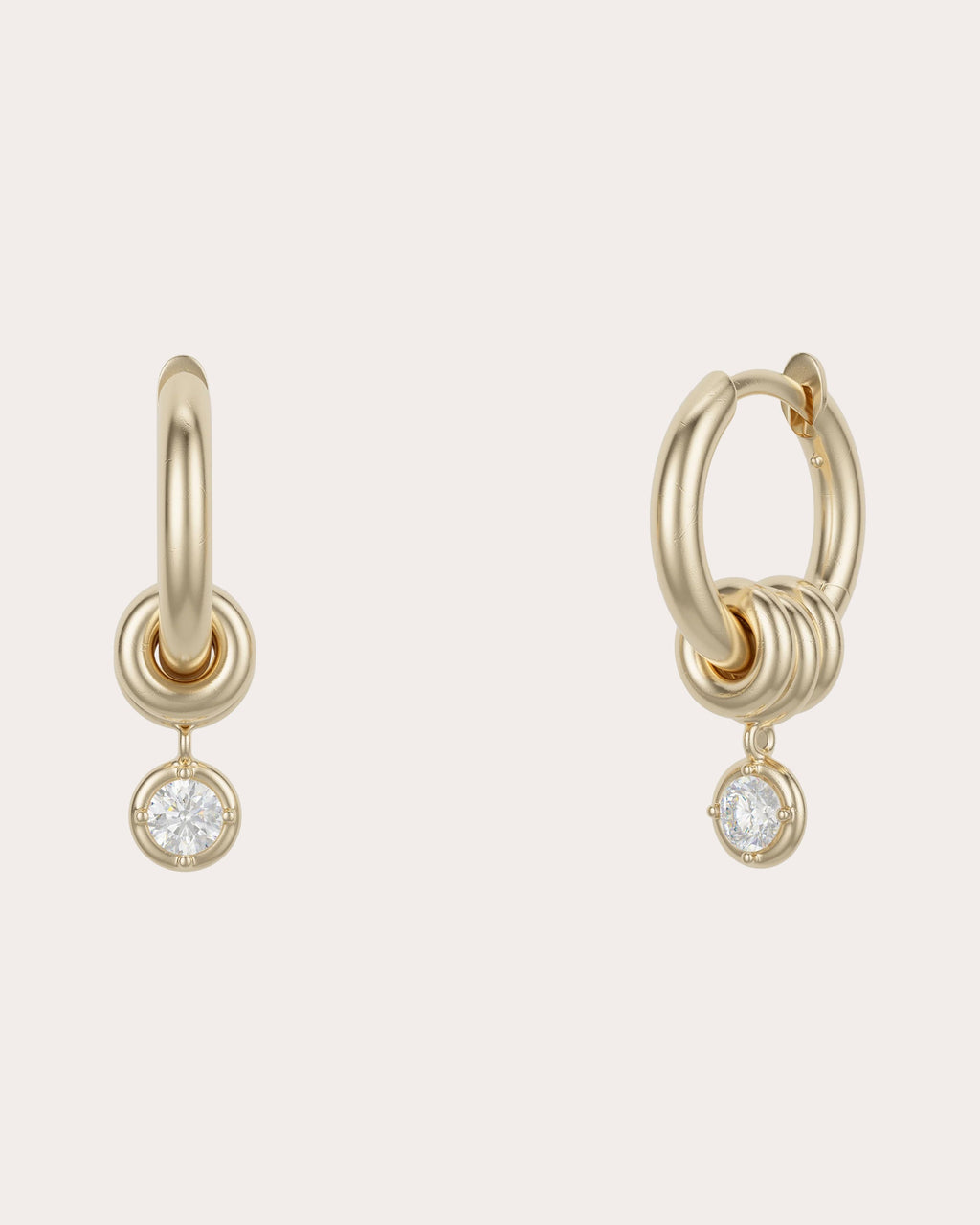 Diamond & 18k Gold Zahra Hoop Earrings
