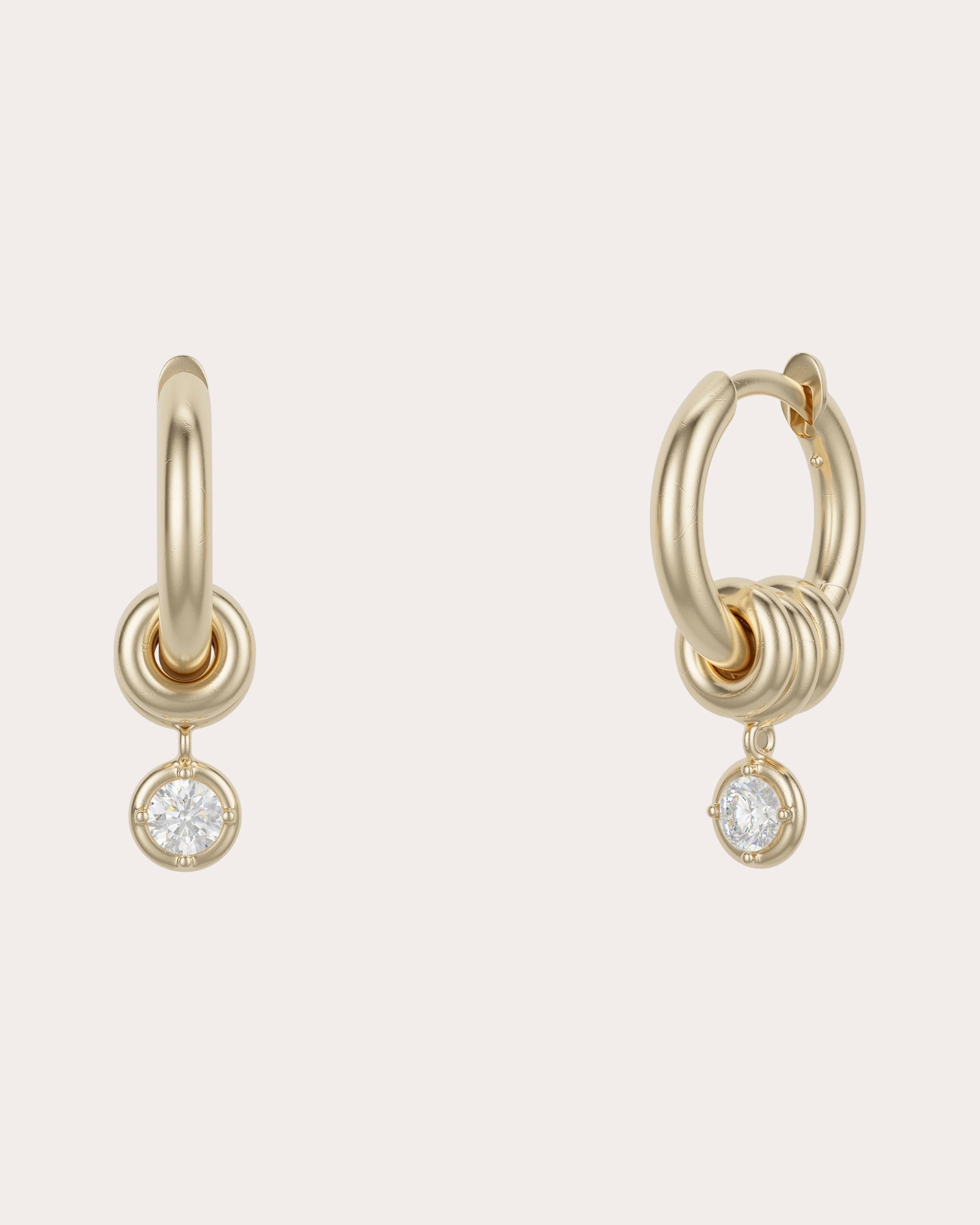Diamond & 18k Gold Zahra Hoop Earrings