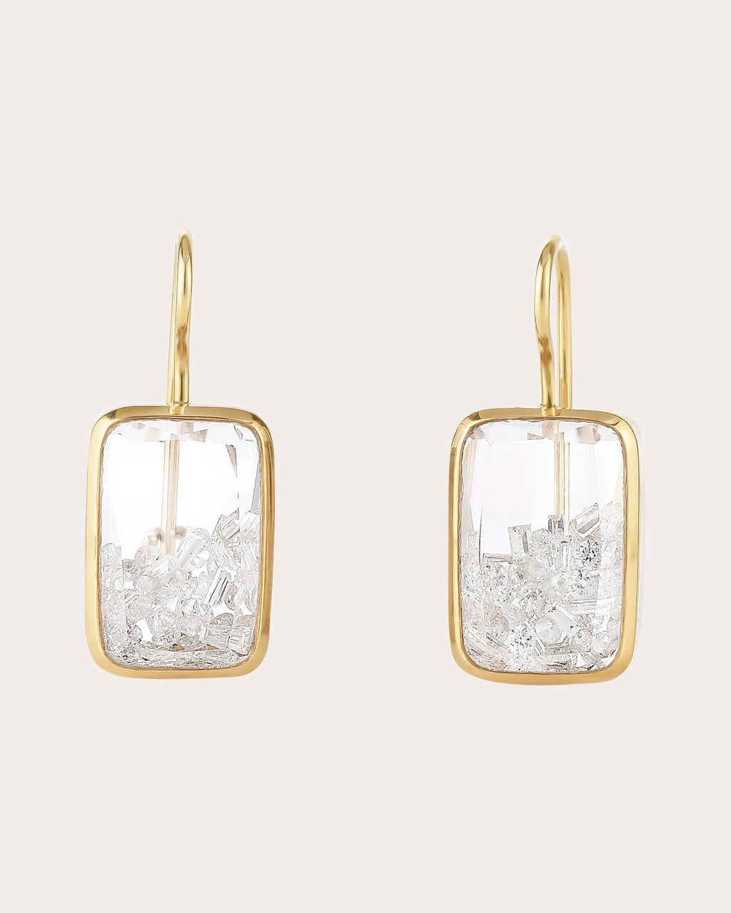 Diamond & 18k Gold Petite Ten Fourteen Shaker Earrings