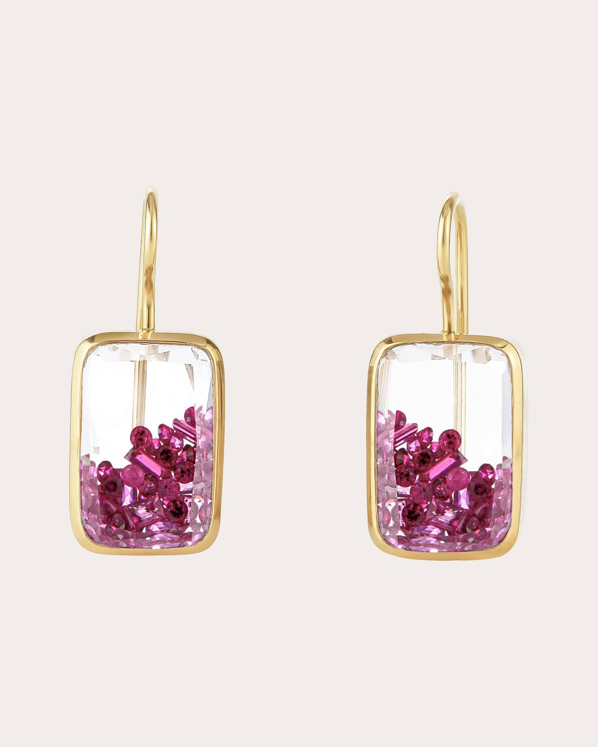 Ruby Petite Ten Fourteen Drop Earrings