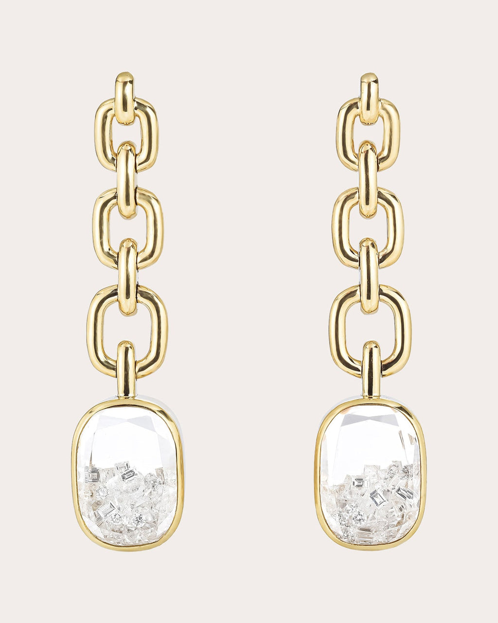 Diamond & 18k Gold Malha Shaker Drop Earrings