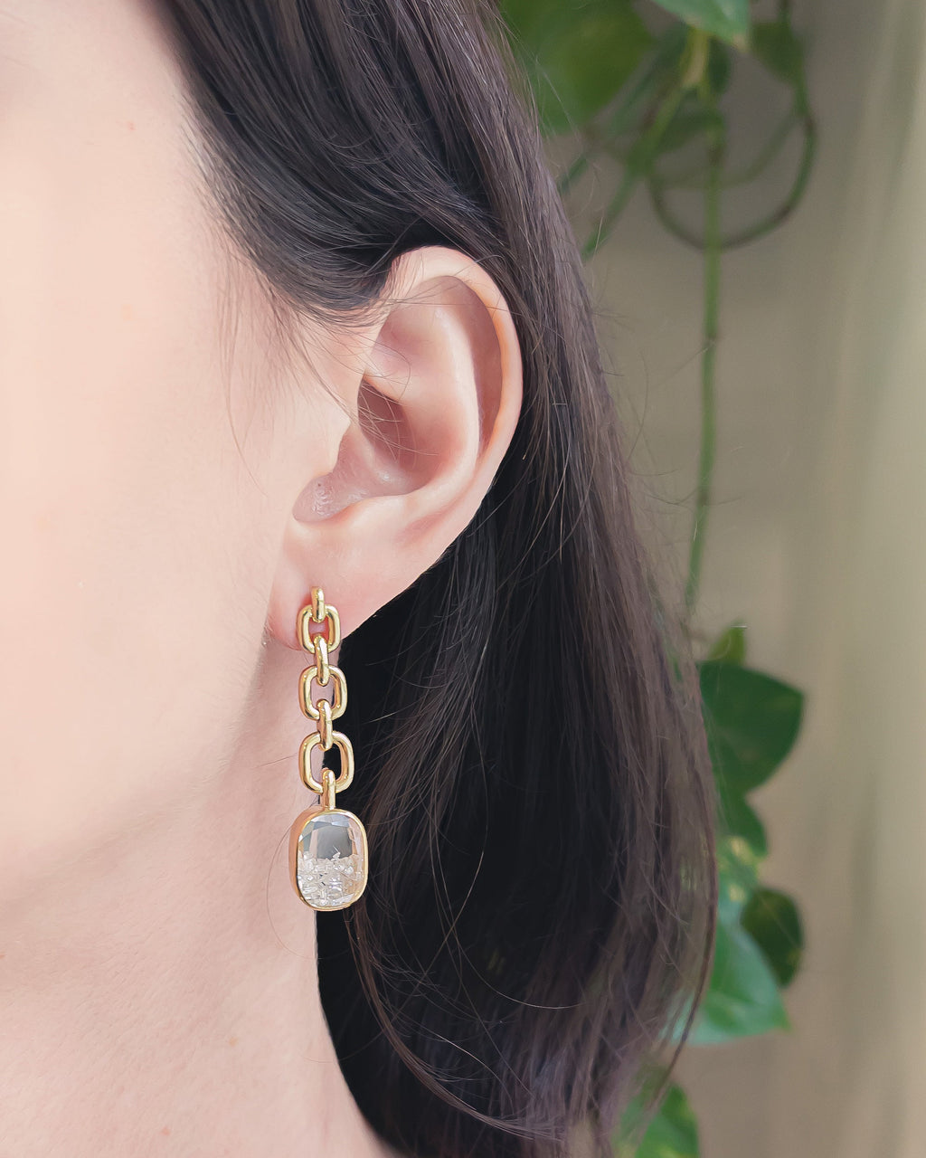 Diamond & 18k Gold Malha Shaker Drop Earrings
