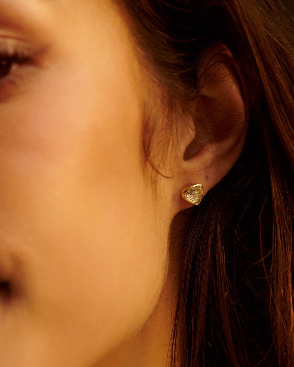 Diamond Neue Heart-ish Stud Earrings
