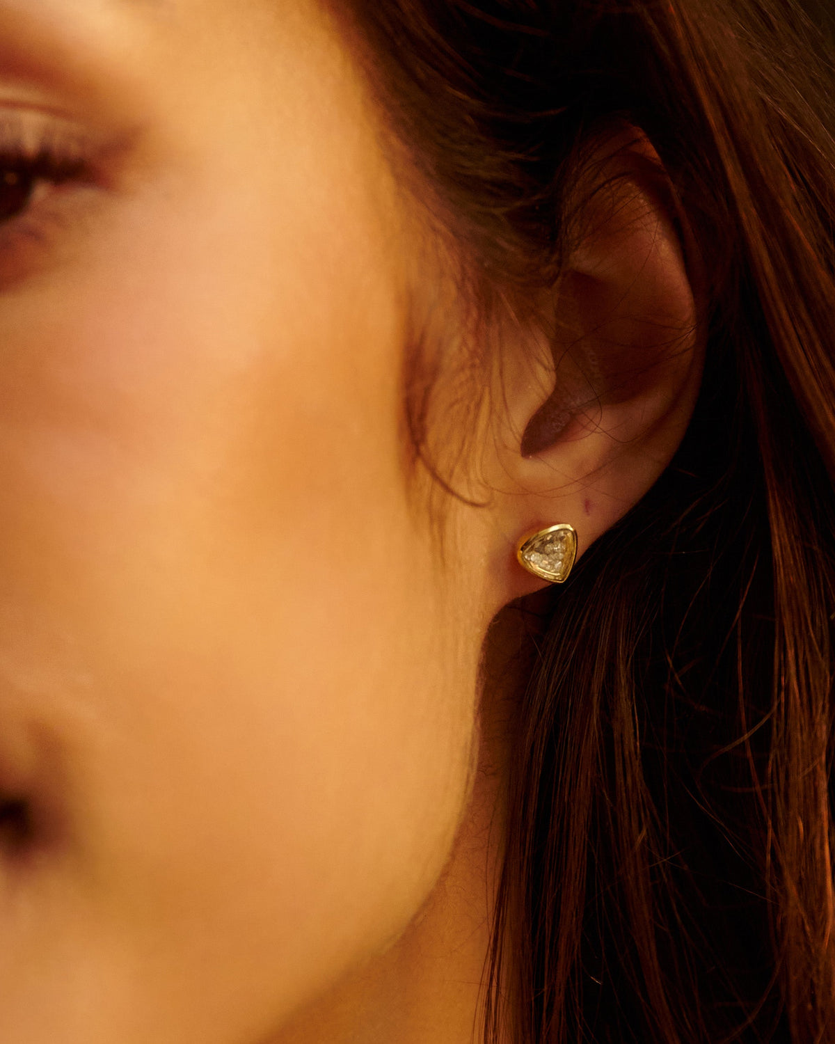 Diamond Neue Heart-ish Stud Earrings