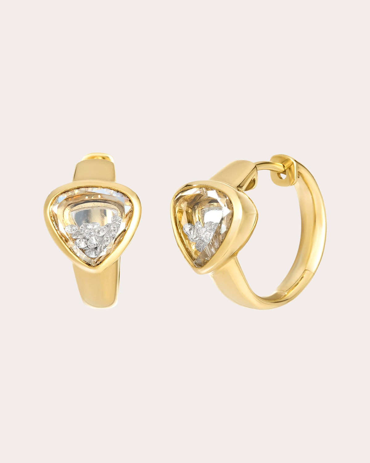 Diamond Neue Heart-ish Huggie Earrings