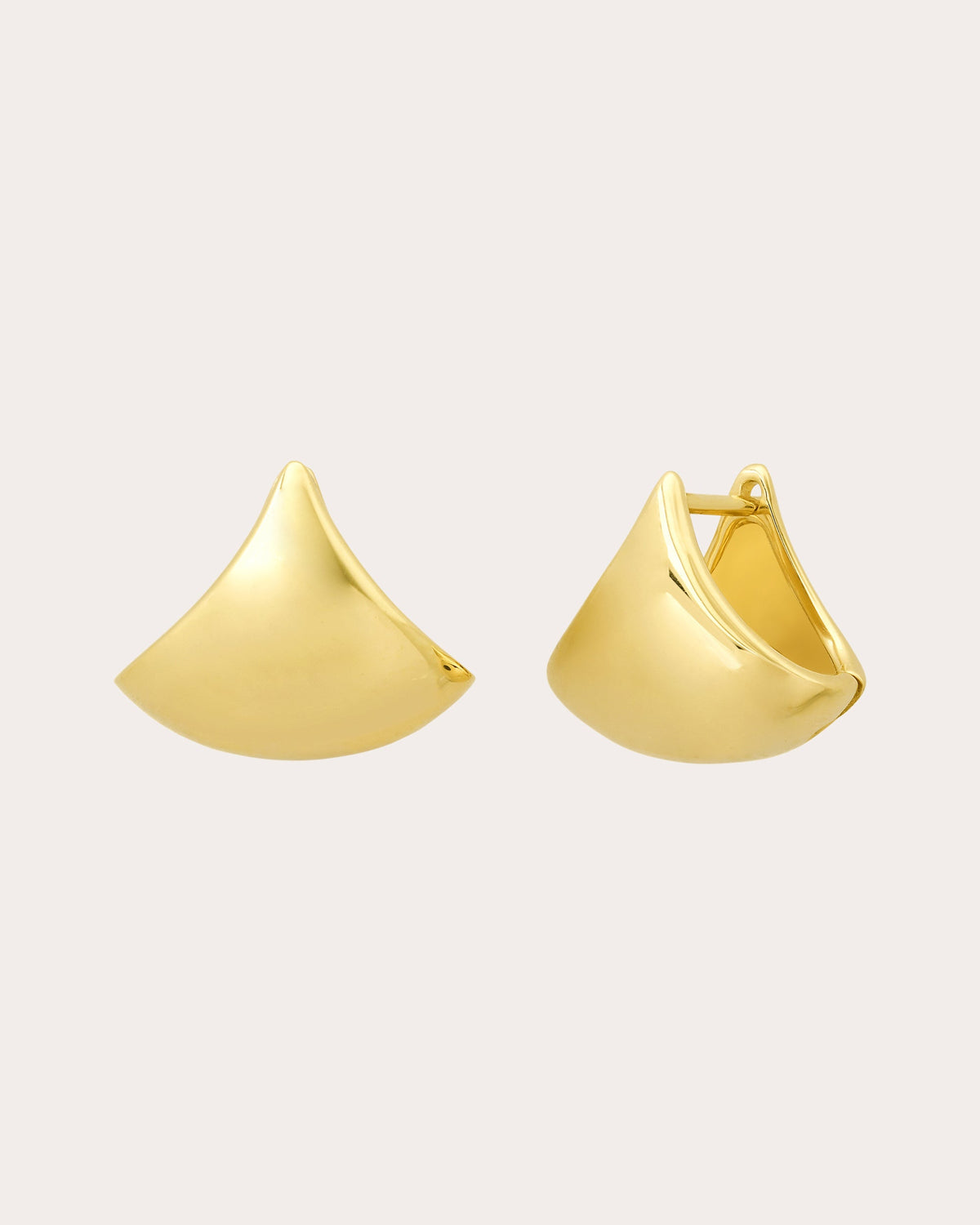 14k Gold Large Apse Earrings
