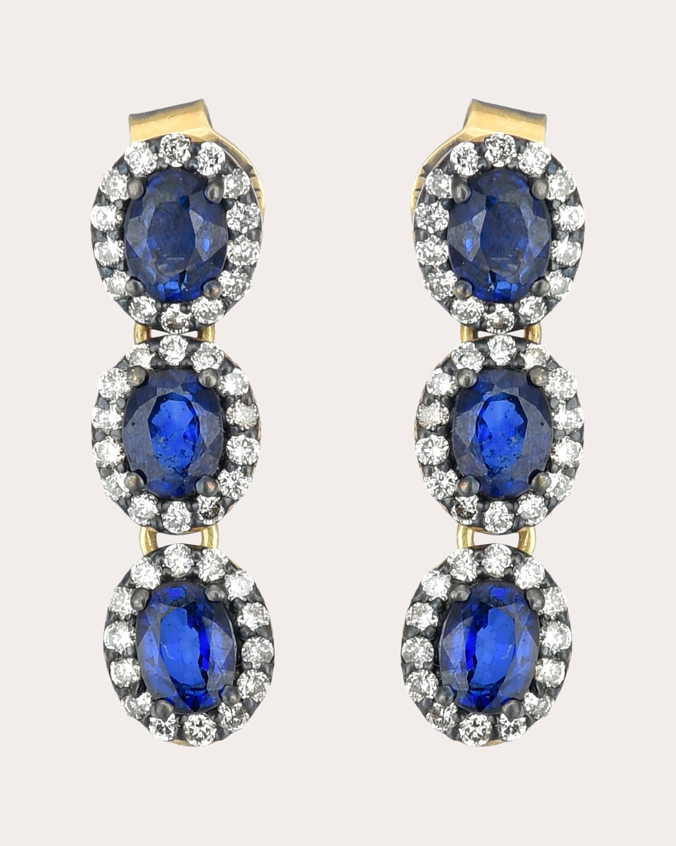 Sapphire & 18k Gold Mini Rajasthan Drop Earrings