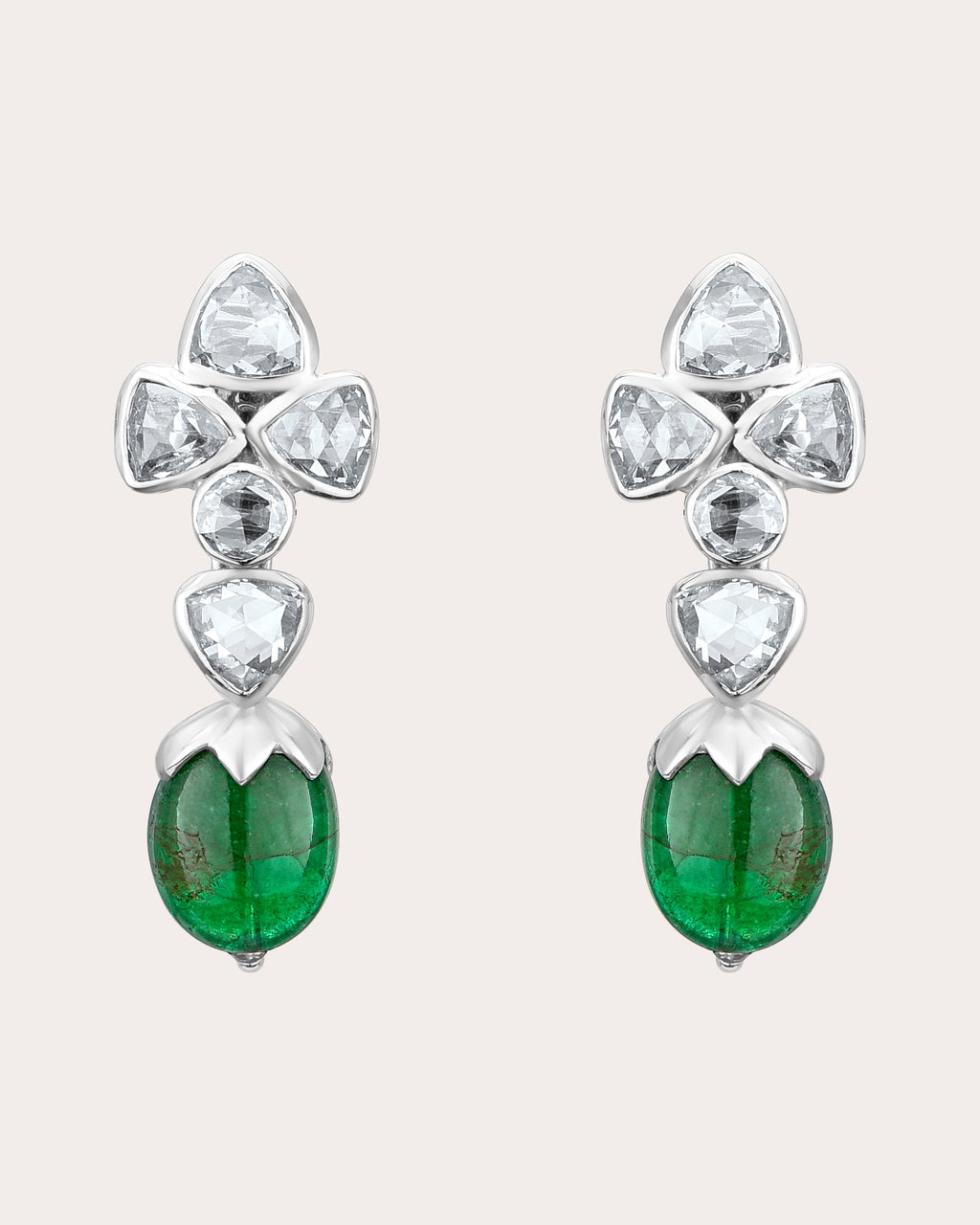 Emerald & Diamond Bahaar Drop Earrings