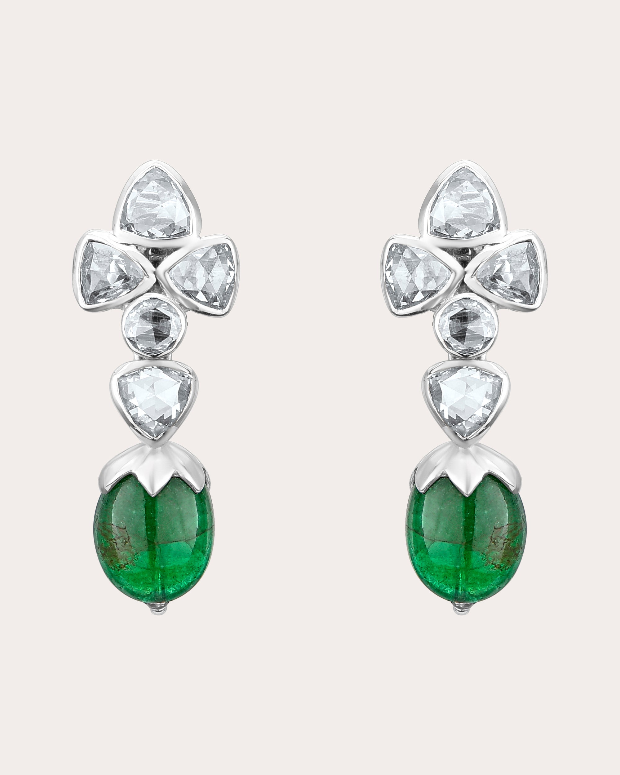 Emerald & Diamond Bahaar Drop Earrings
