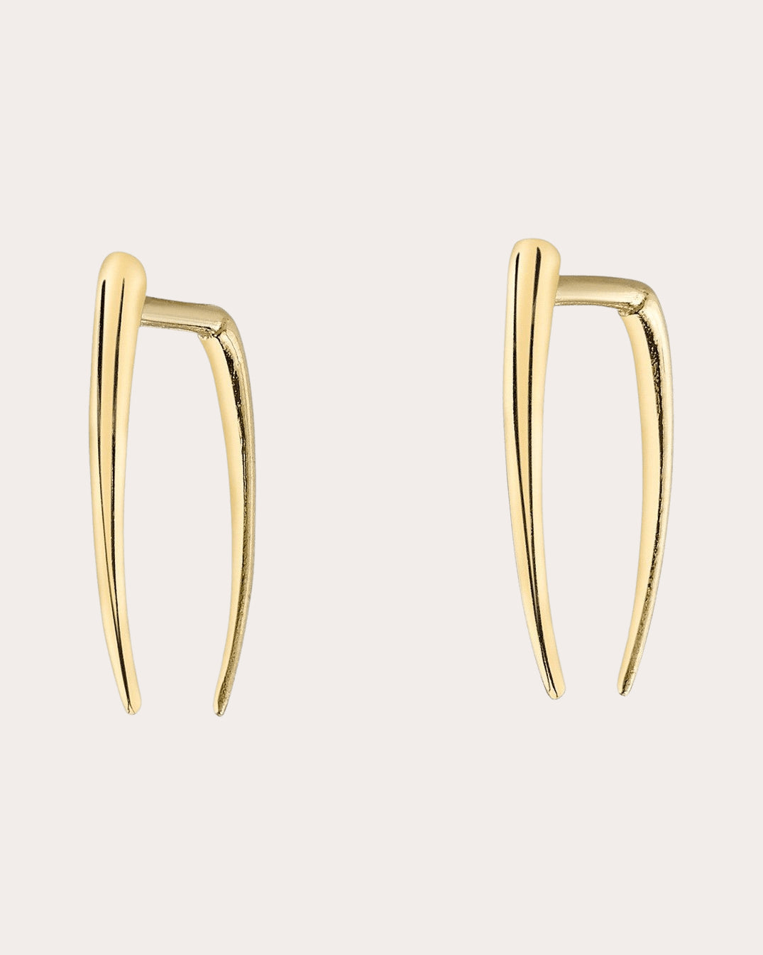 14k Gold Classic Infinite Tusk Earrings