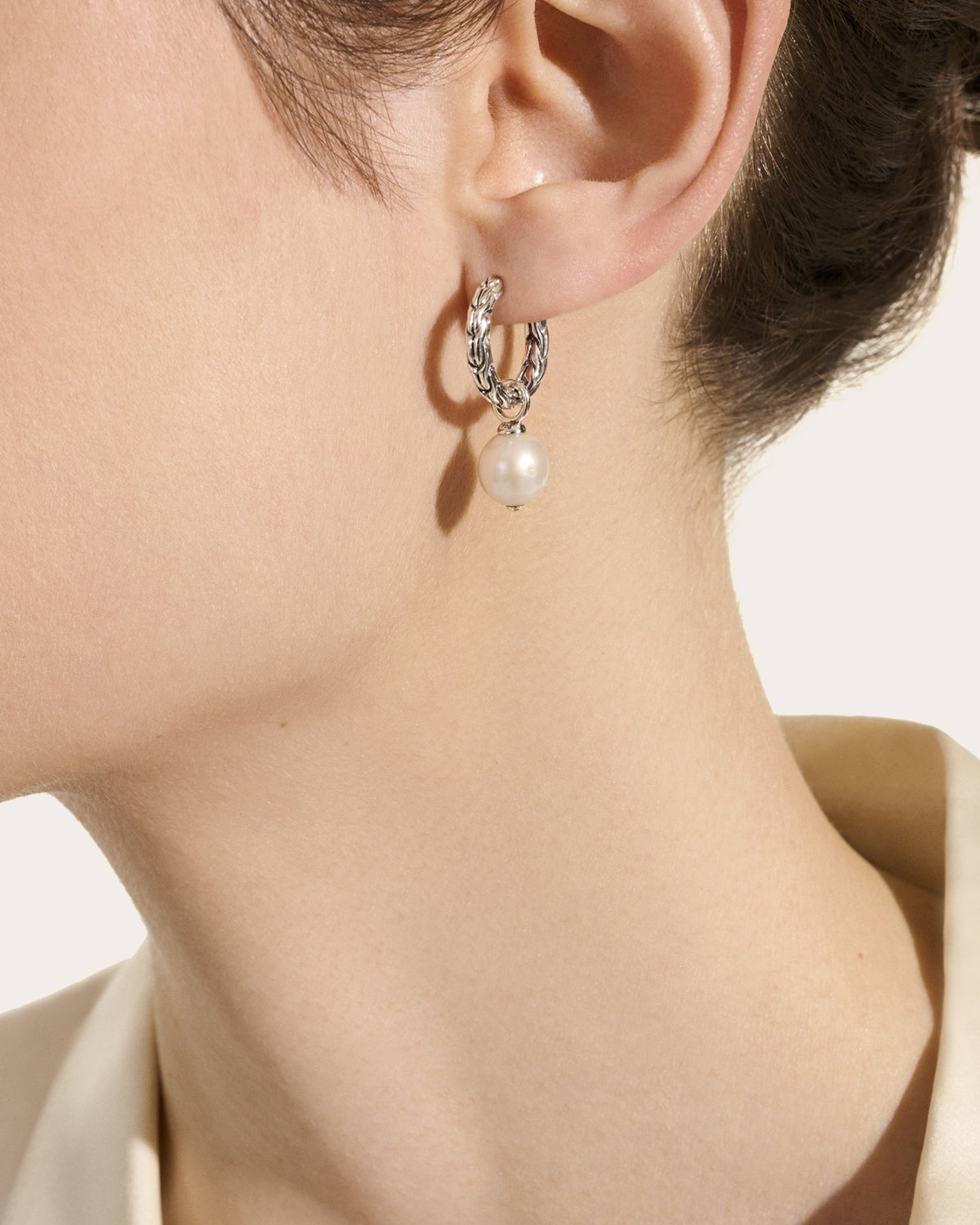Cultured Pearl JH Essential Hoop Earrings