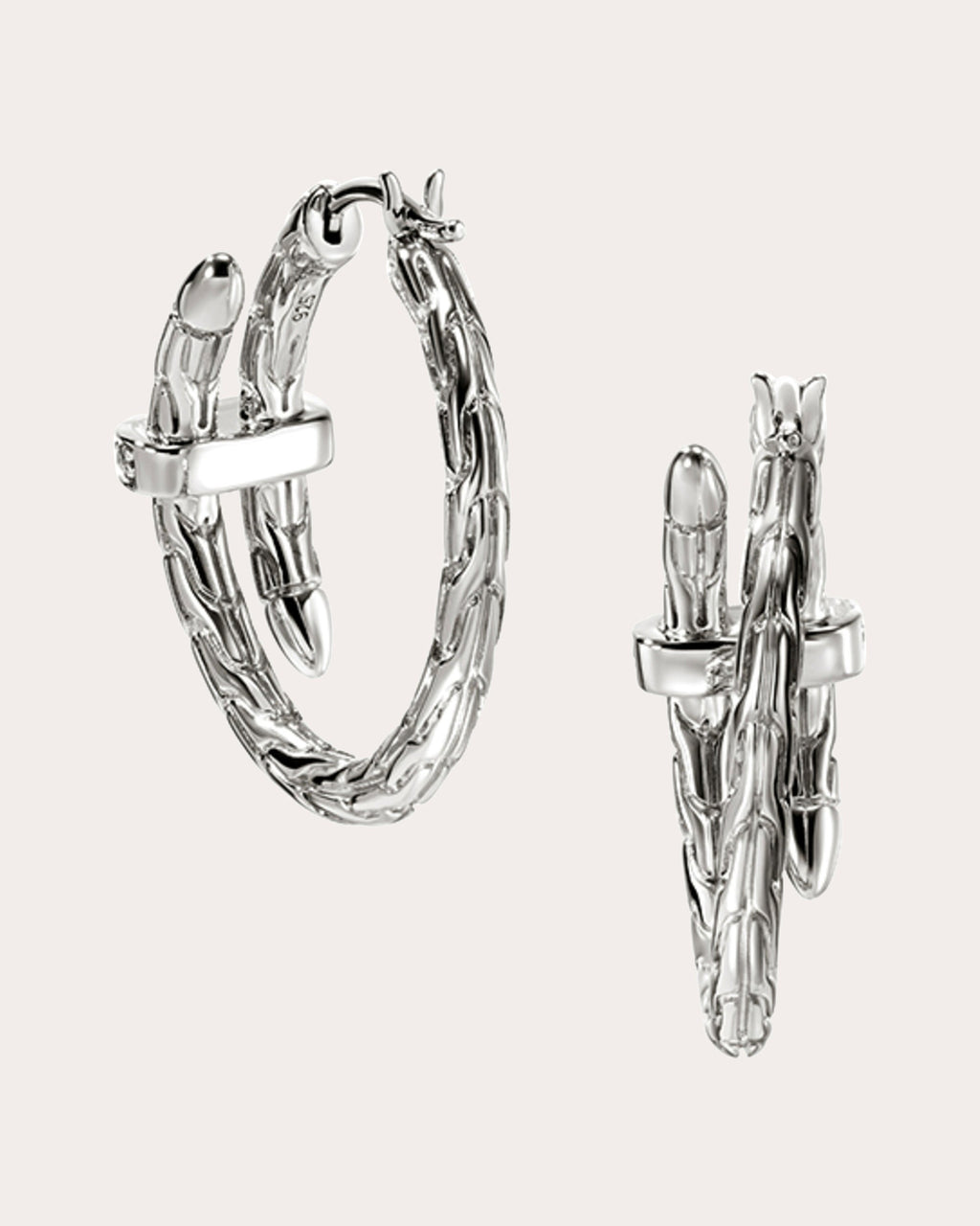 Diamond Spear Hoop Earrings