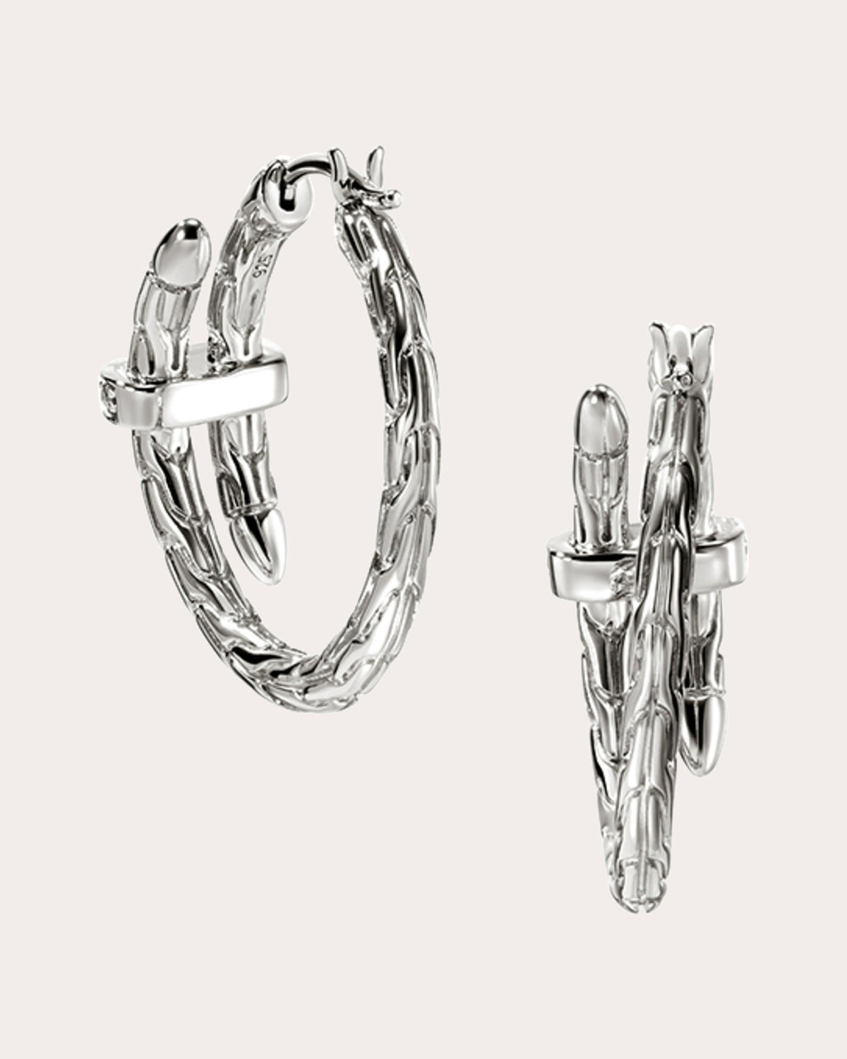 Diamond Spear Hoop Earrings