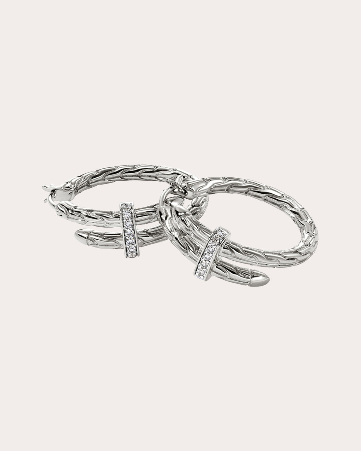 Diamond Spear Hoop Earrings