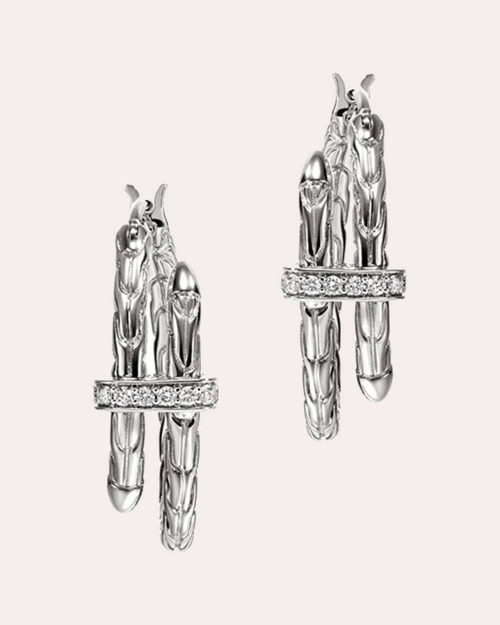 Diamond Spear Hoop Earrings