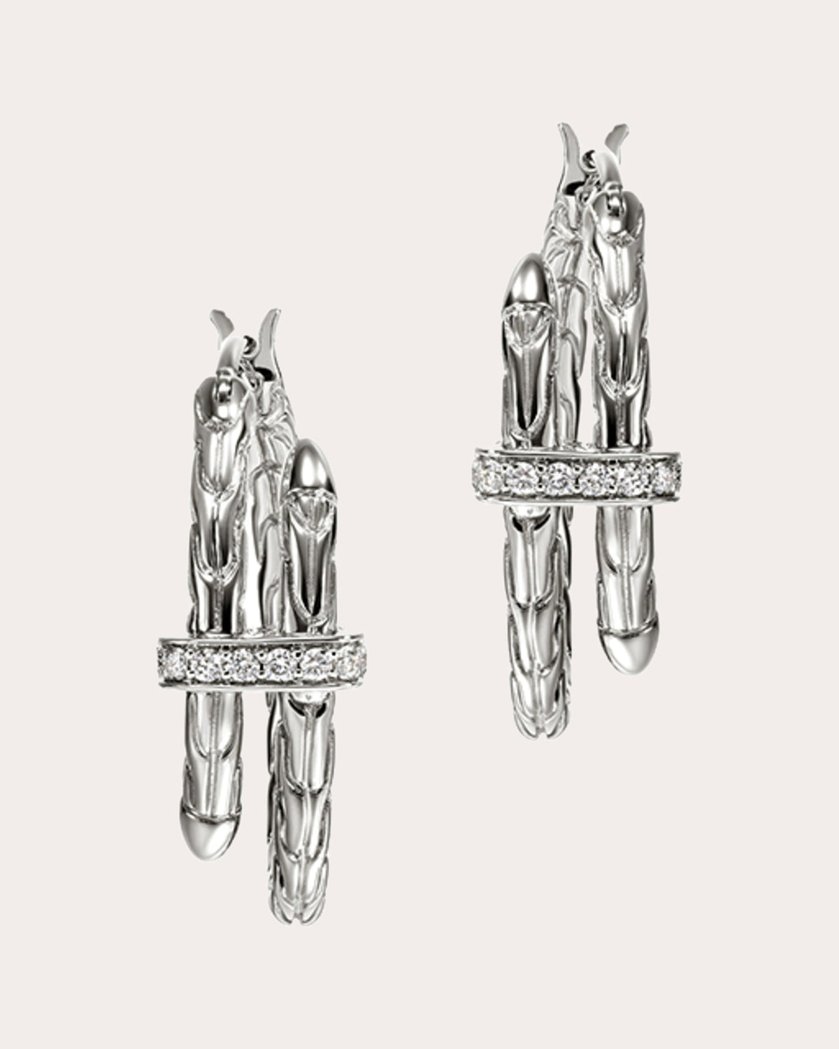 Diamond Spear Hoop Earrings