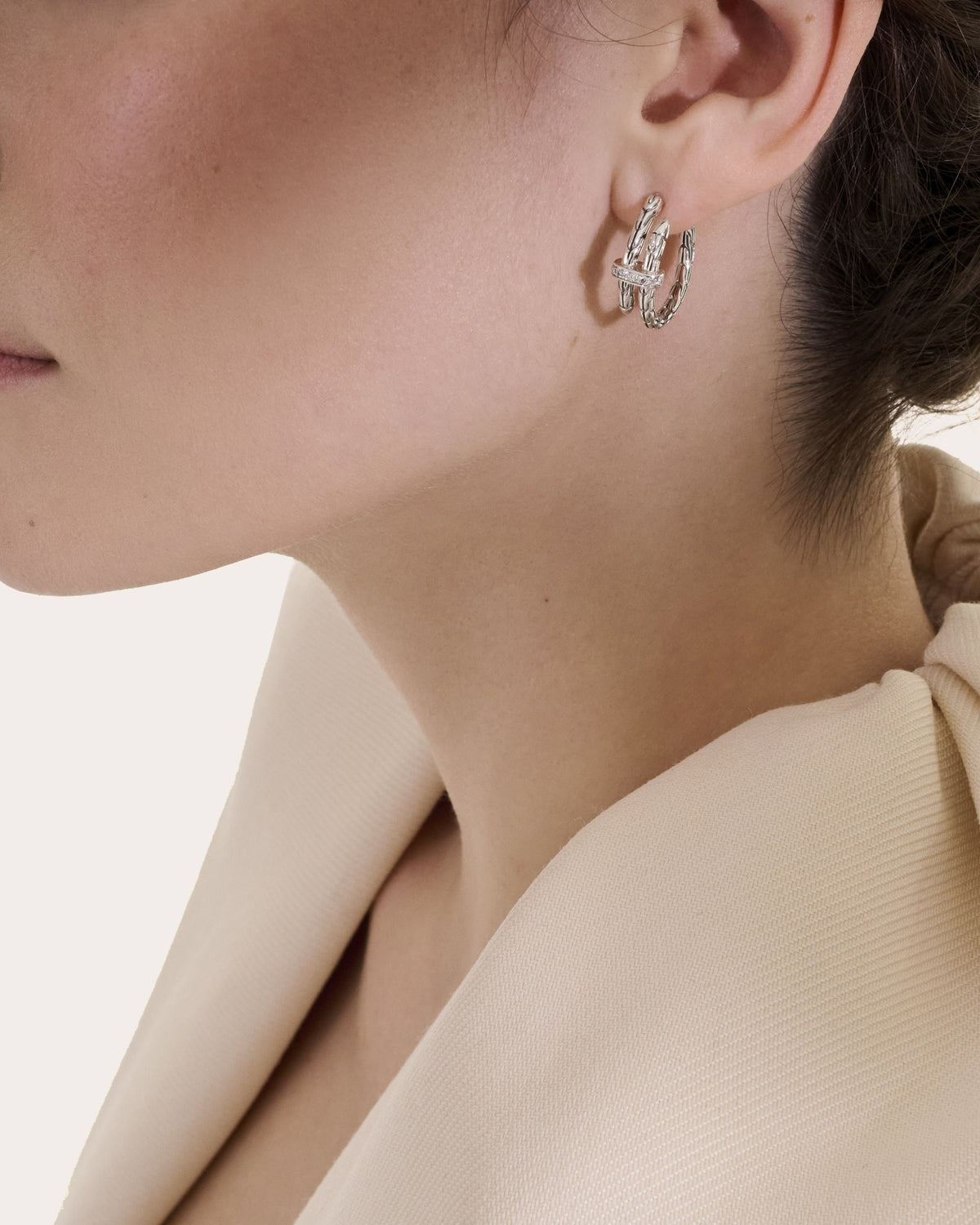 Diamond Spear Hoop Earrings