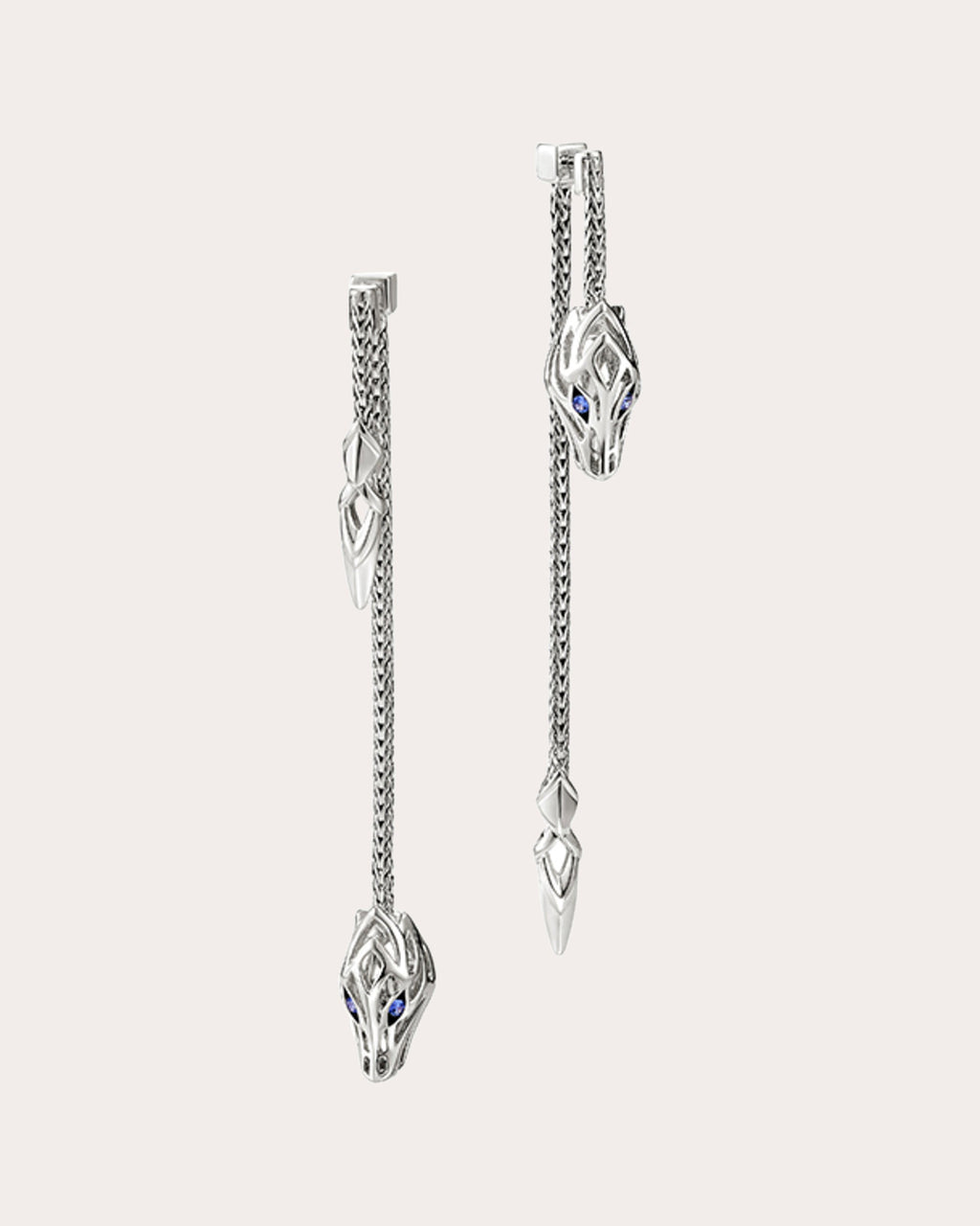 Blue Sapphire Naga Drop Earrings