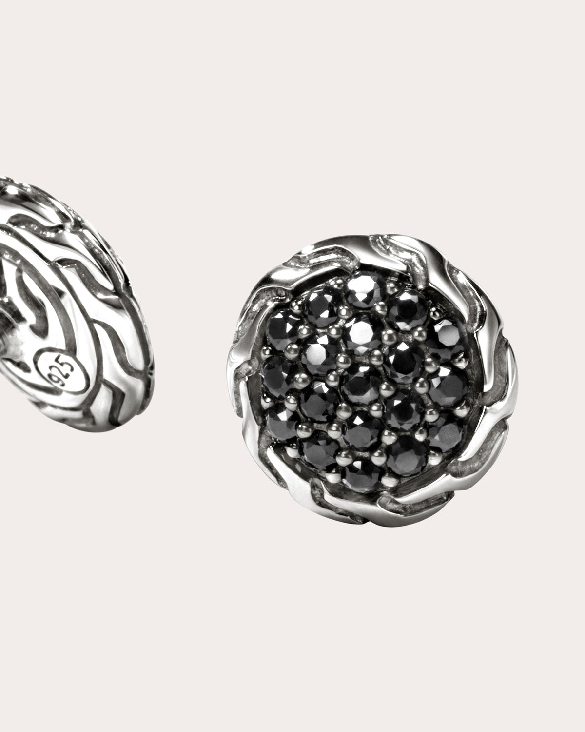 Black Sapphire JH Essential Pavé Stud Earrings