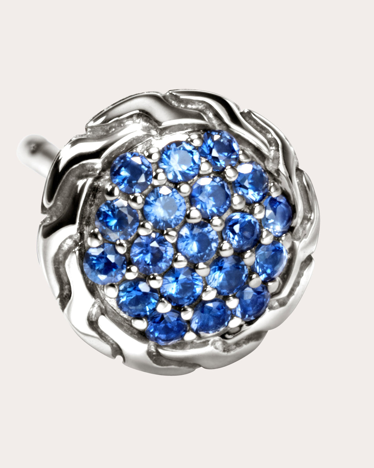 Blue Sapphire JH Essential Pavé Stud Earrings