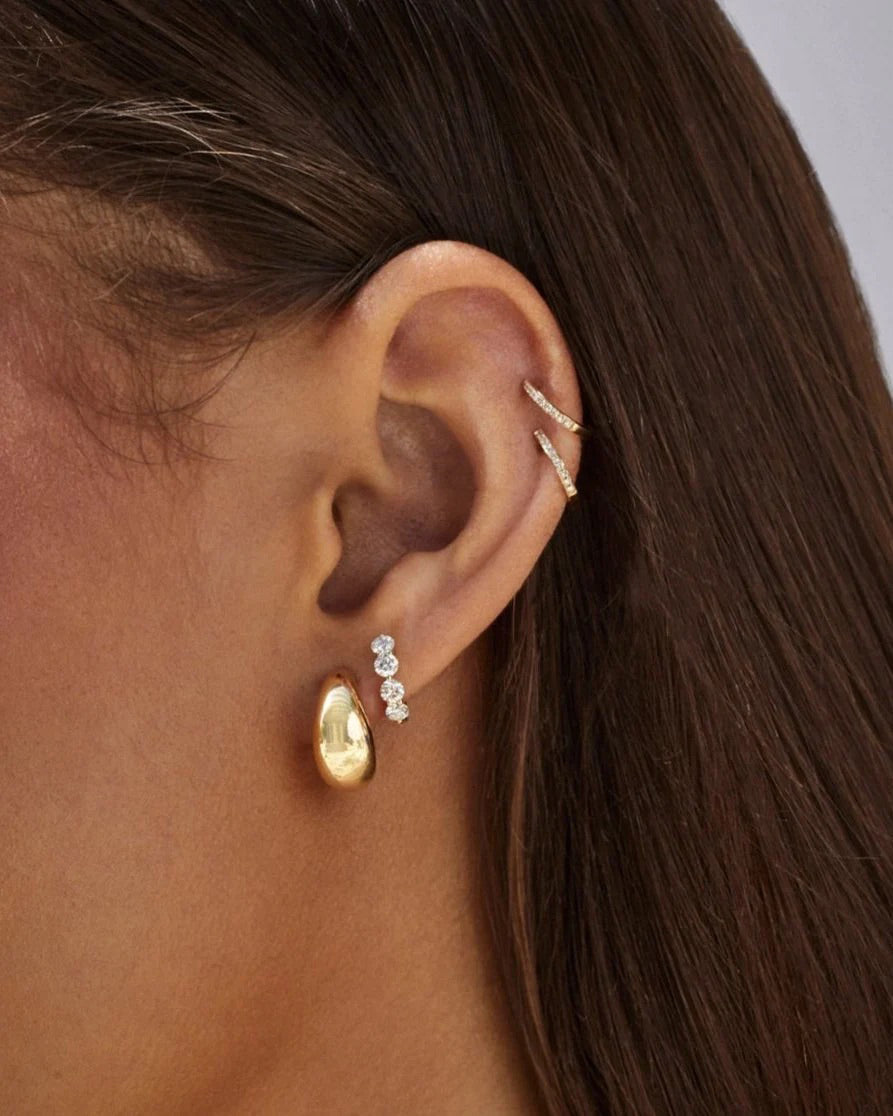 Diamond Mini Huggie Earrings
