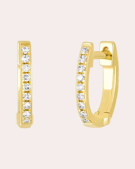 Diamond Mini Huggie Earrings