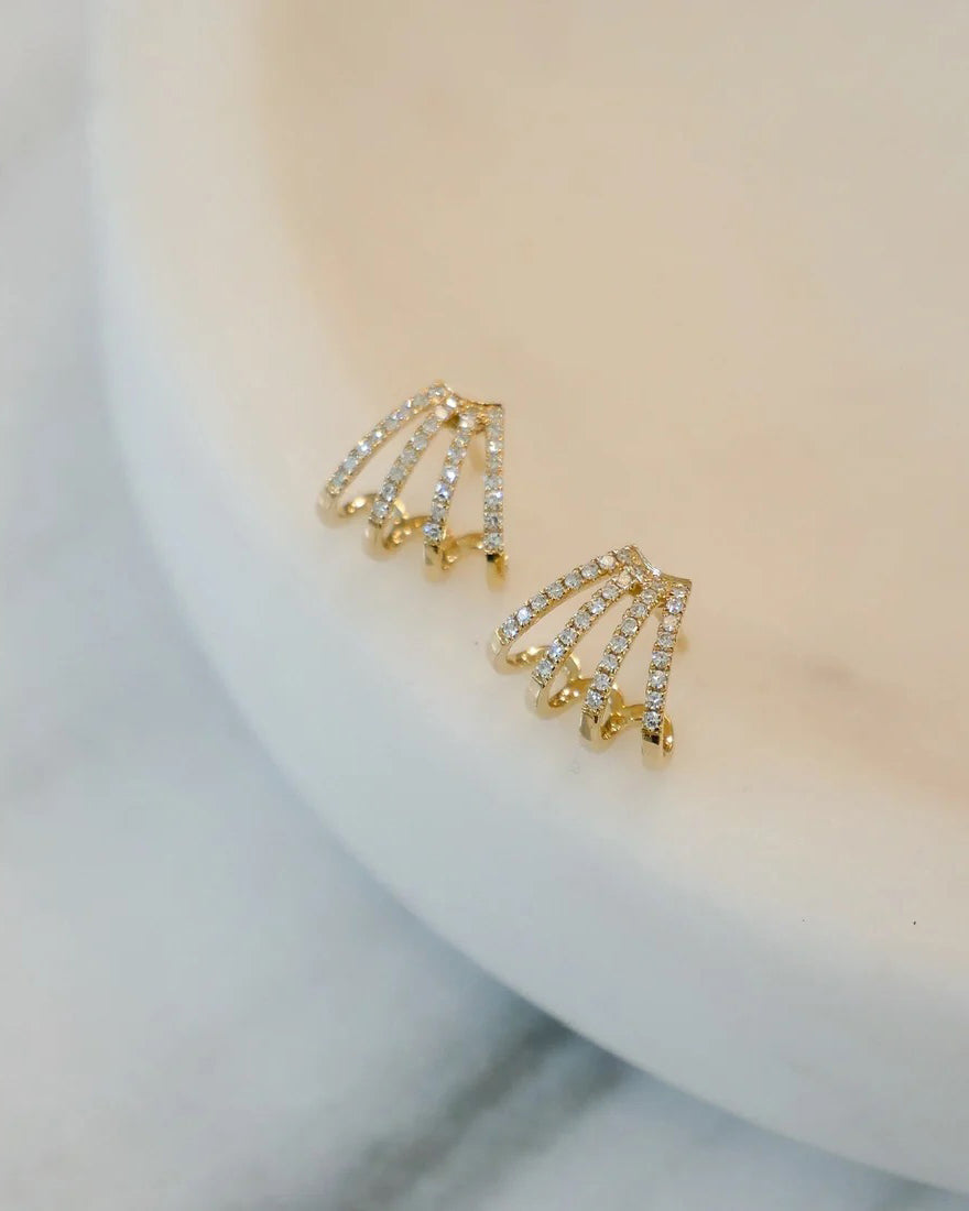 Diamond Multi Huggie Earring