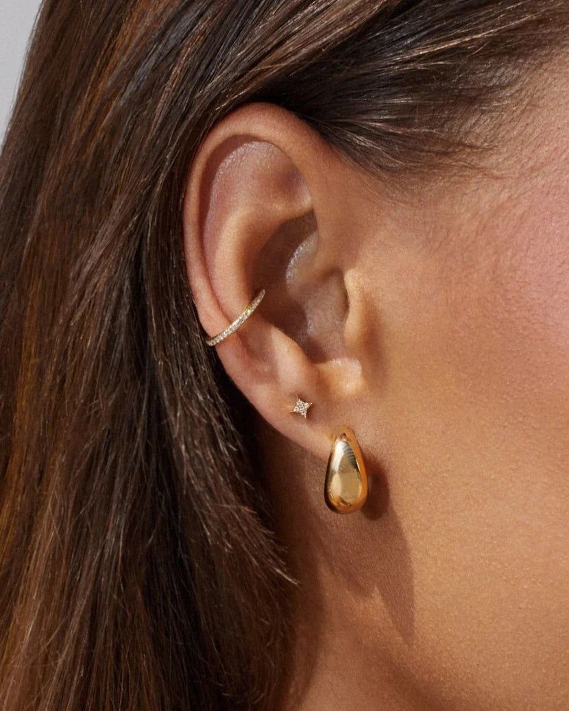 Diamond Large Single Ear Cuff