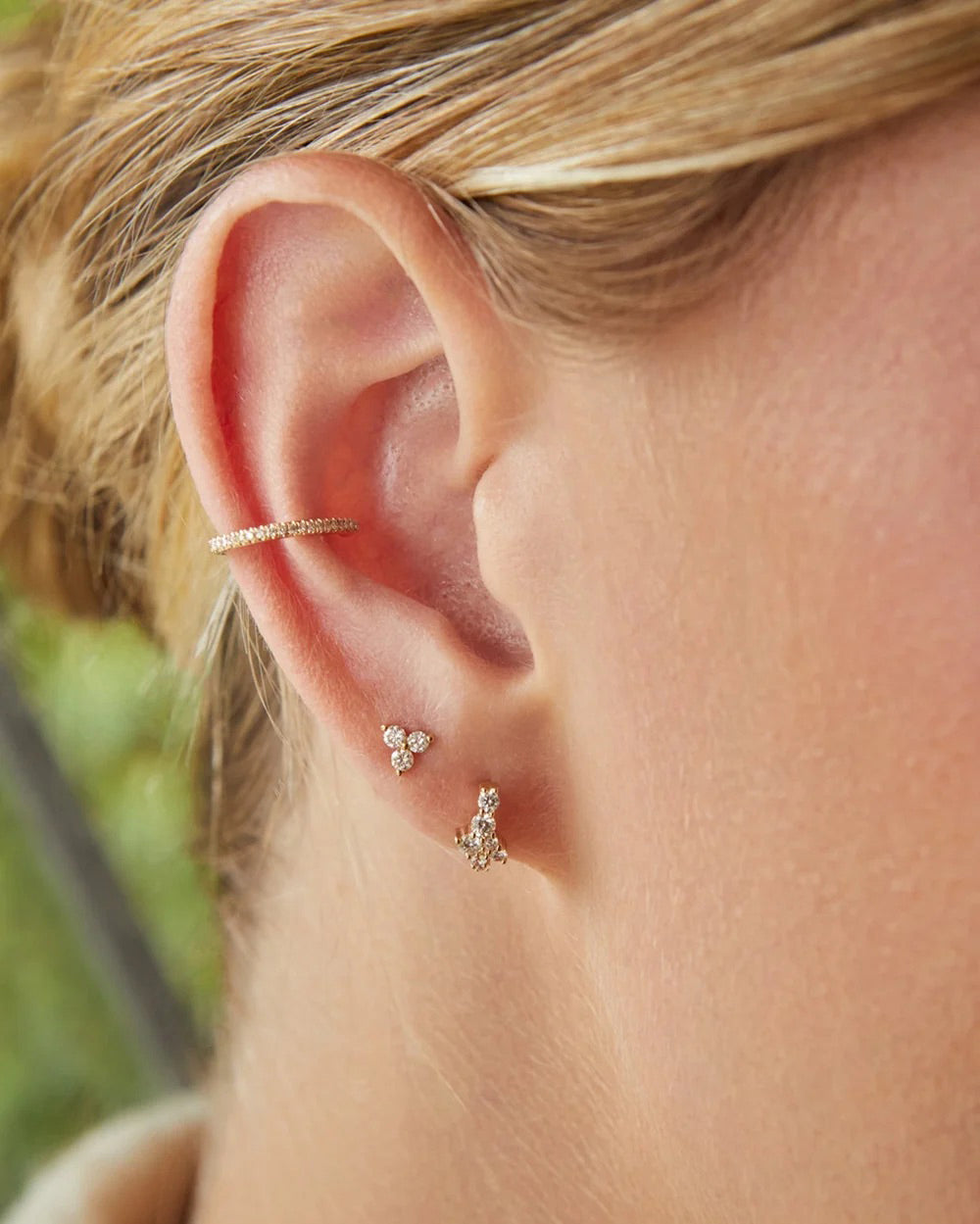 Diamond Large Single Ear Cuff