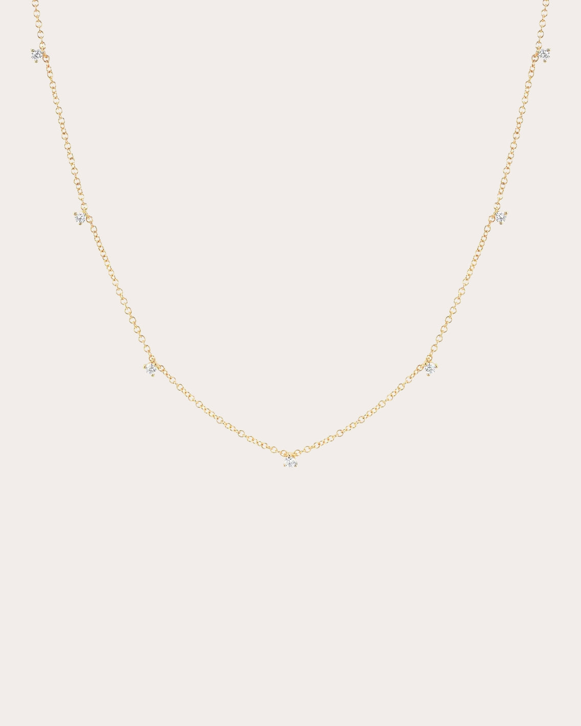 Diamond 7-Prong Station Necklace