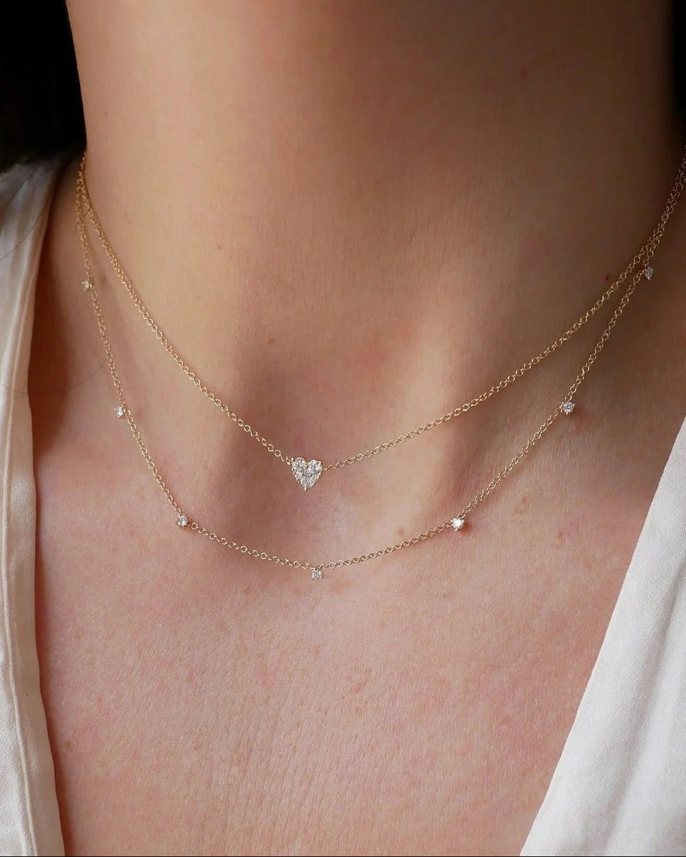 Diamond 7-Prong Station Necklace
