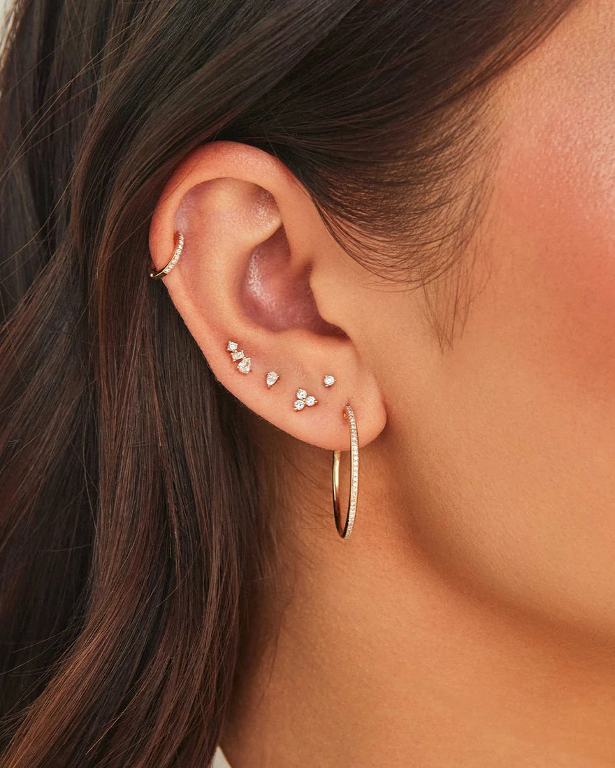 Diamond Baby Solitaire Stud Earrings