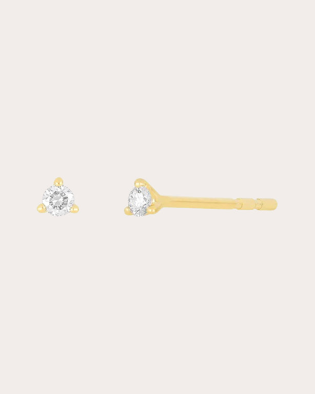 Diamond Baby Solitaire Stud Earrings