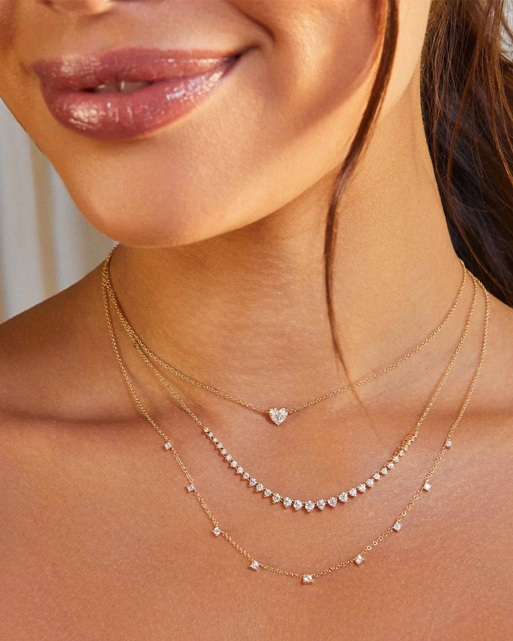 Diamond Graduated Segment Necklace